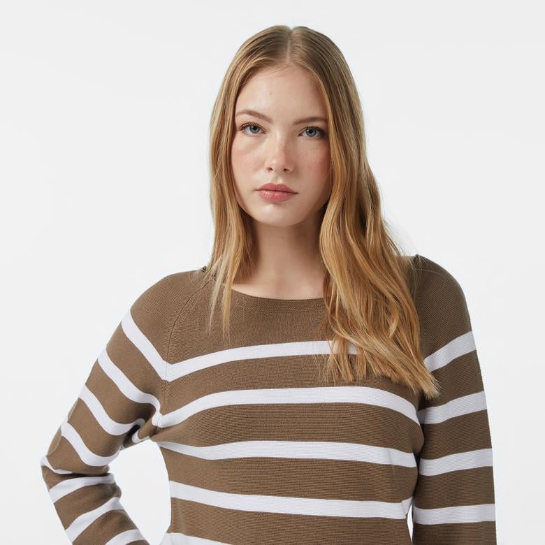 Nautica Kadın Kahverengi Regular Fit Kazak