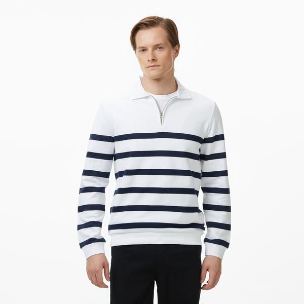 Nautica Erkek Beyaz Regular Fit Uzun Kollu Triko