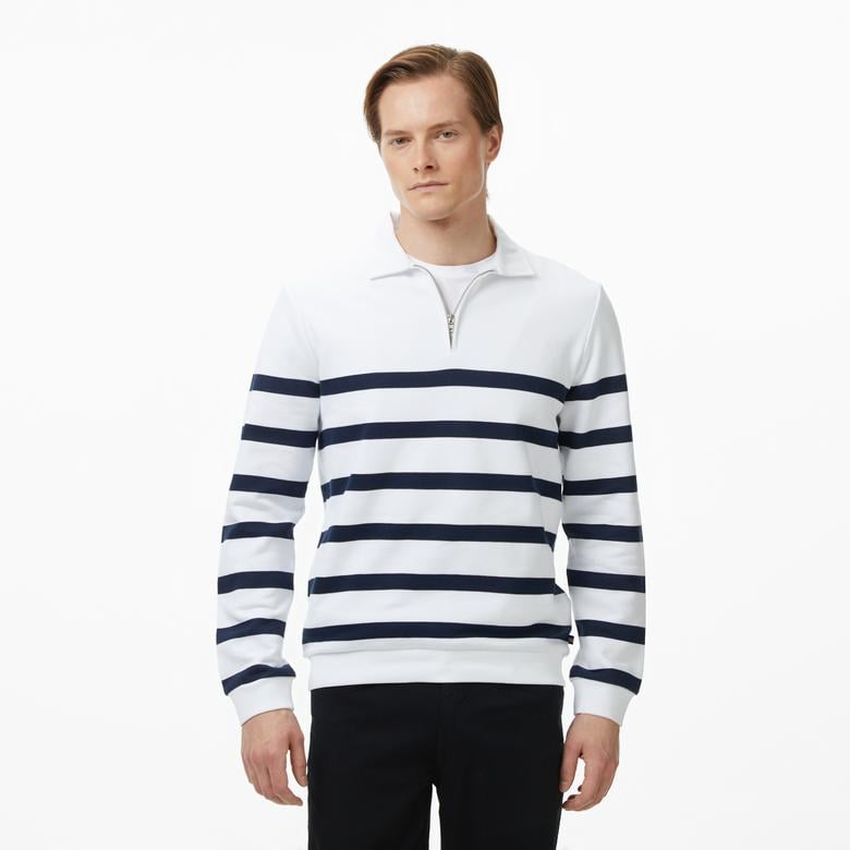 Nautica Erkek Beyaz Regular Fit Uzun Kollu Triko