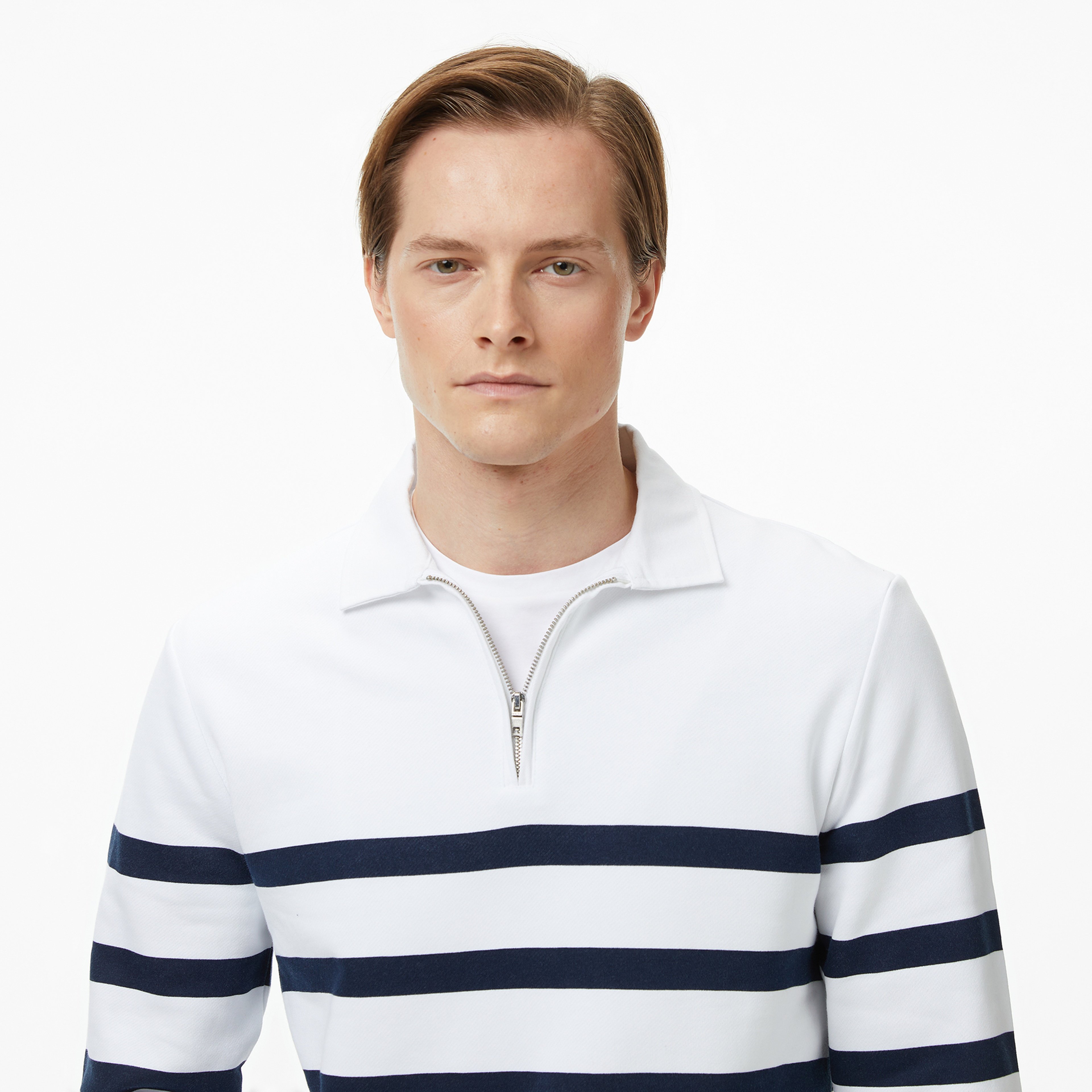 Nautica Erkek Beyaz Regular Fit Uzun Kollu Triko