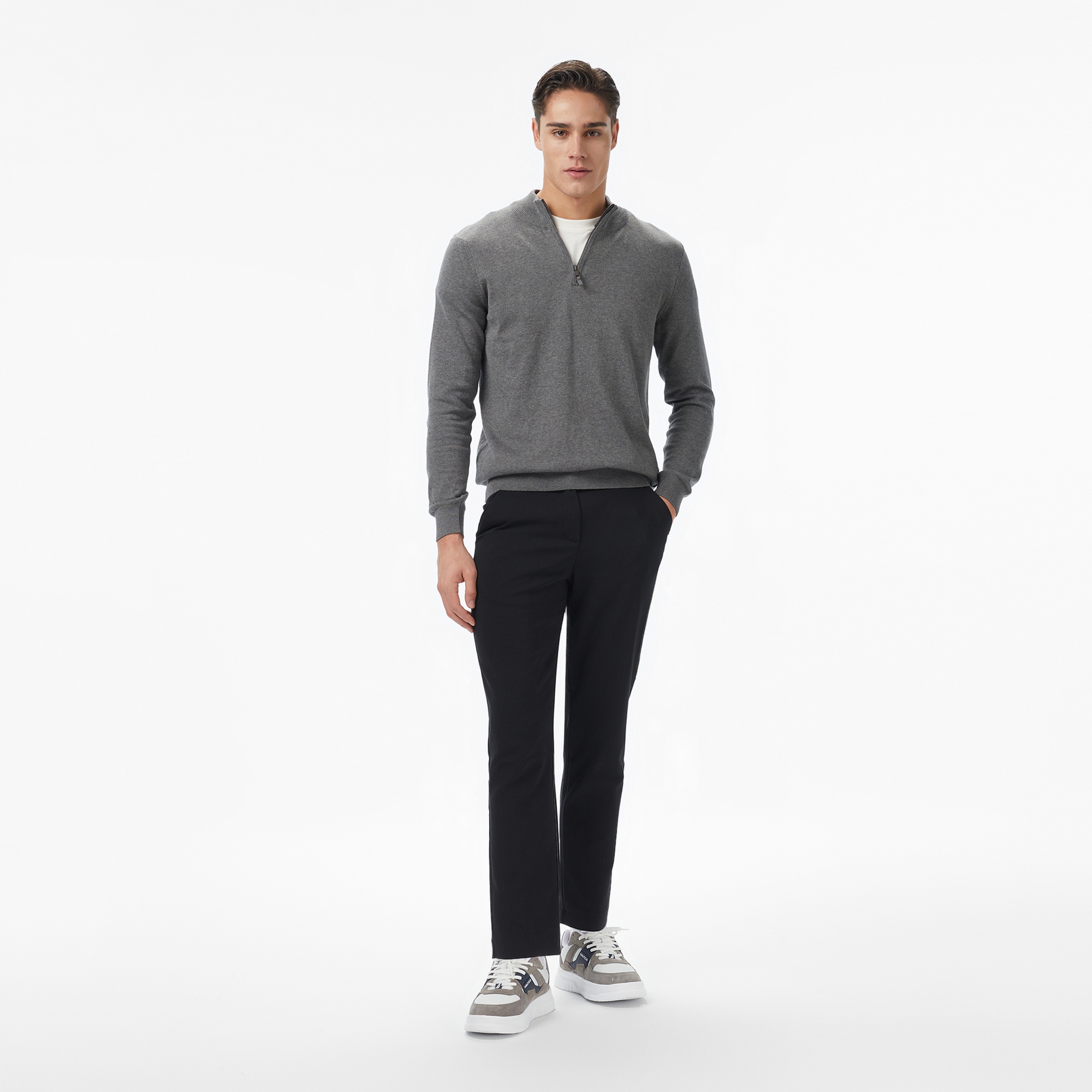 Nautica Kadın Siyah Classic Fit Pantolon