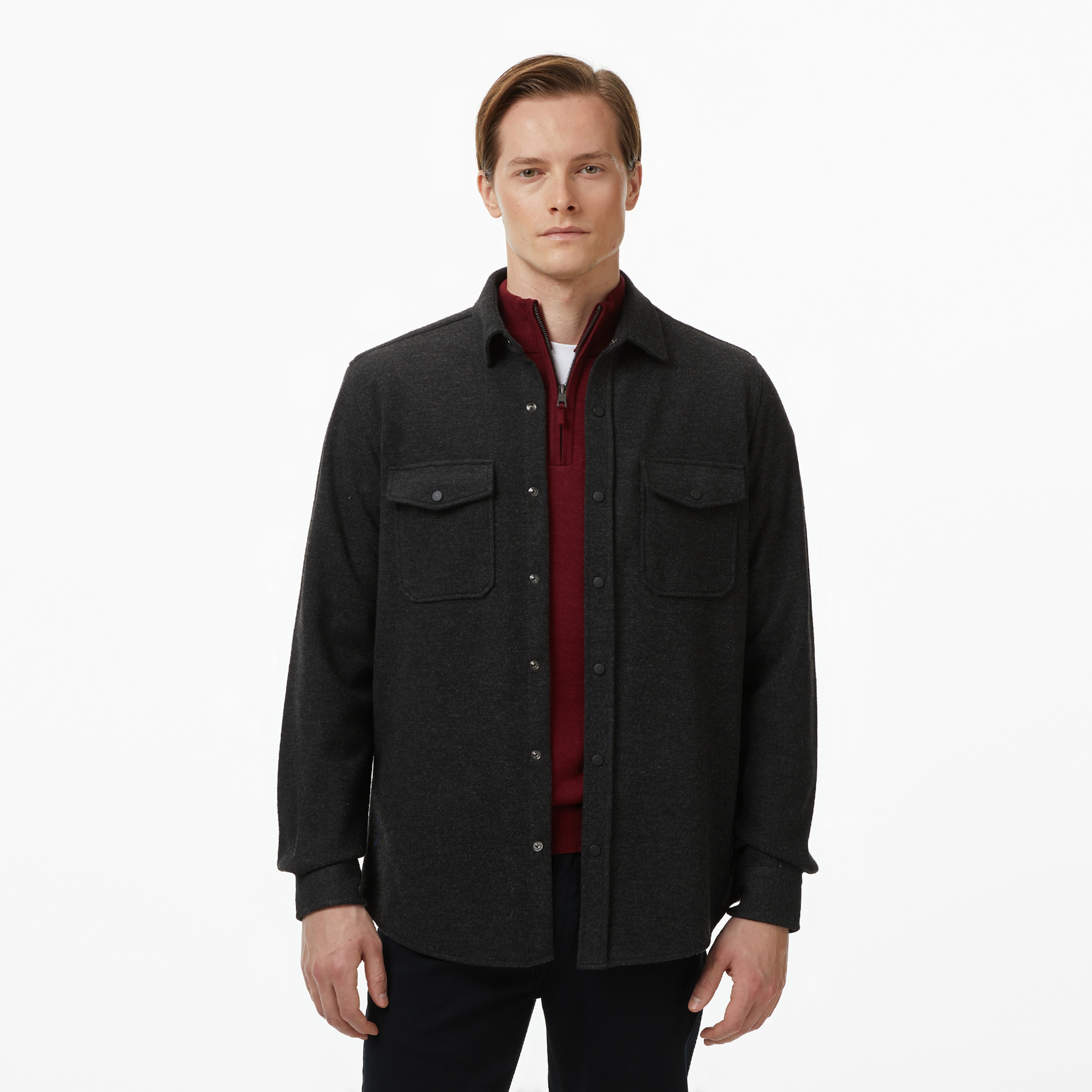 Nautica Erkek Siyah Classic Fit Gömlek