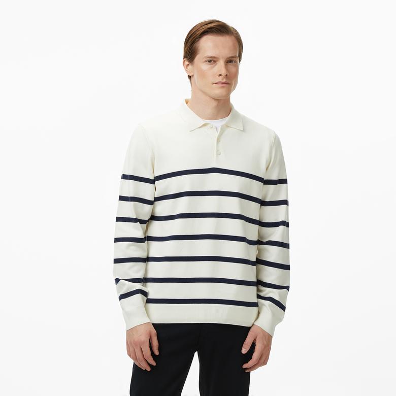 Nautica Erkek Krem Regular Fit Kazak