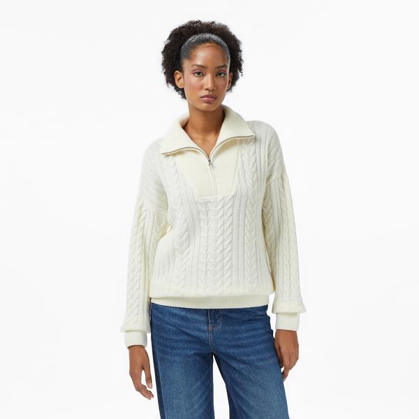 Nautica Kadın Krem Regular Fit Kazak