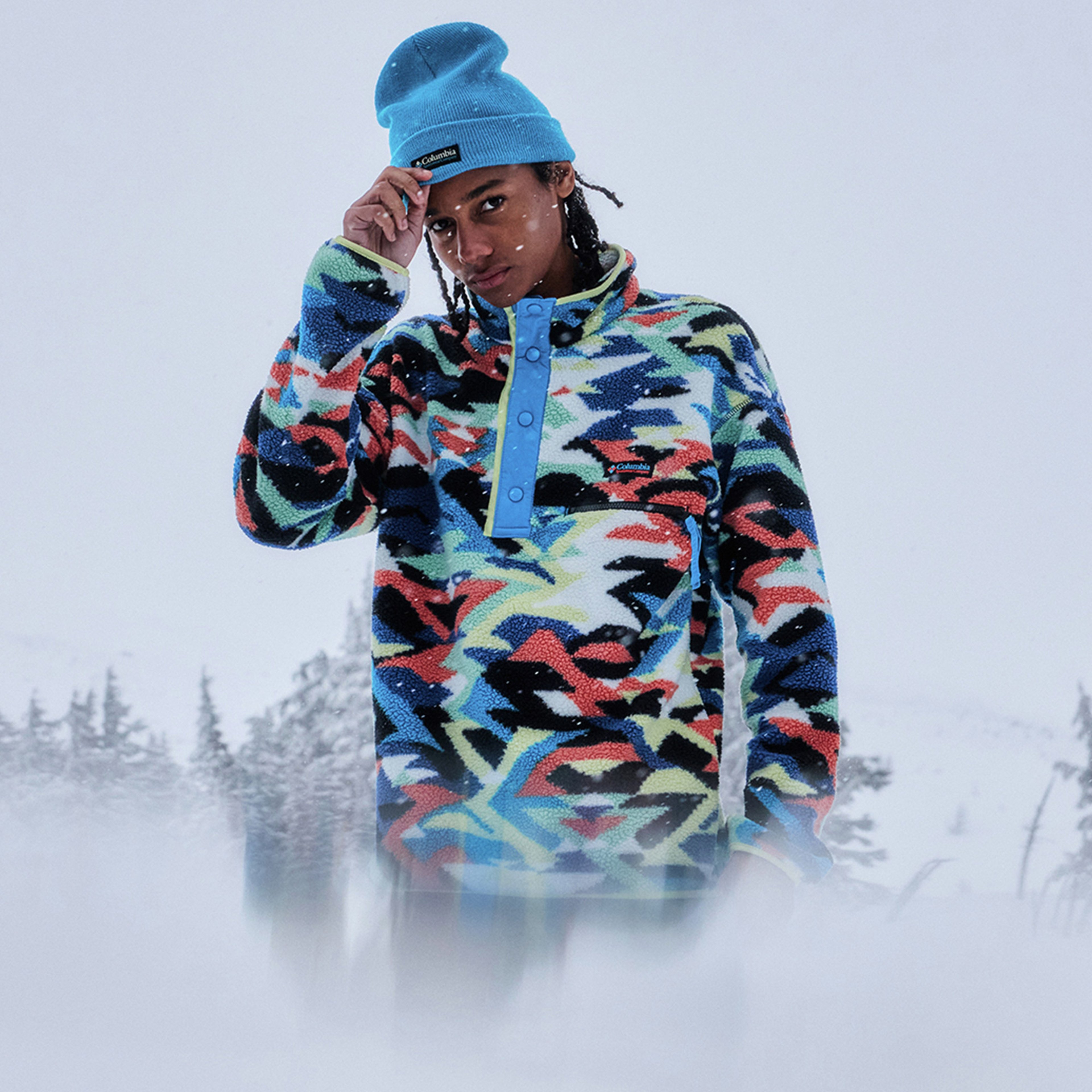 Columbia Helvetia II Erkek Mavi Sweatshirt