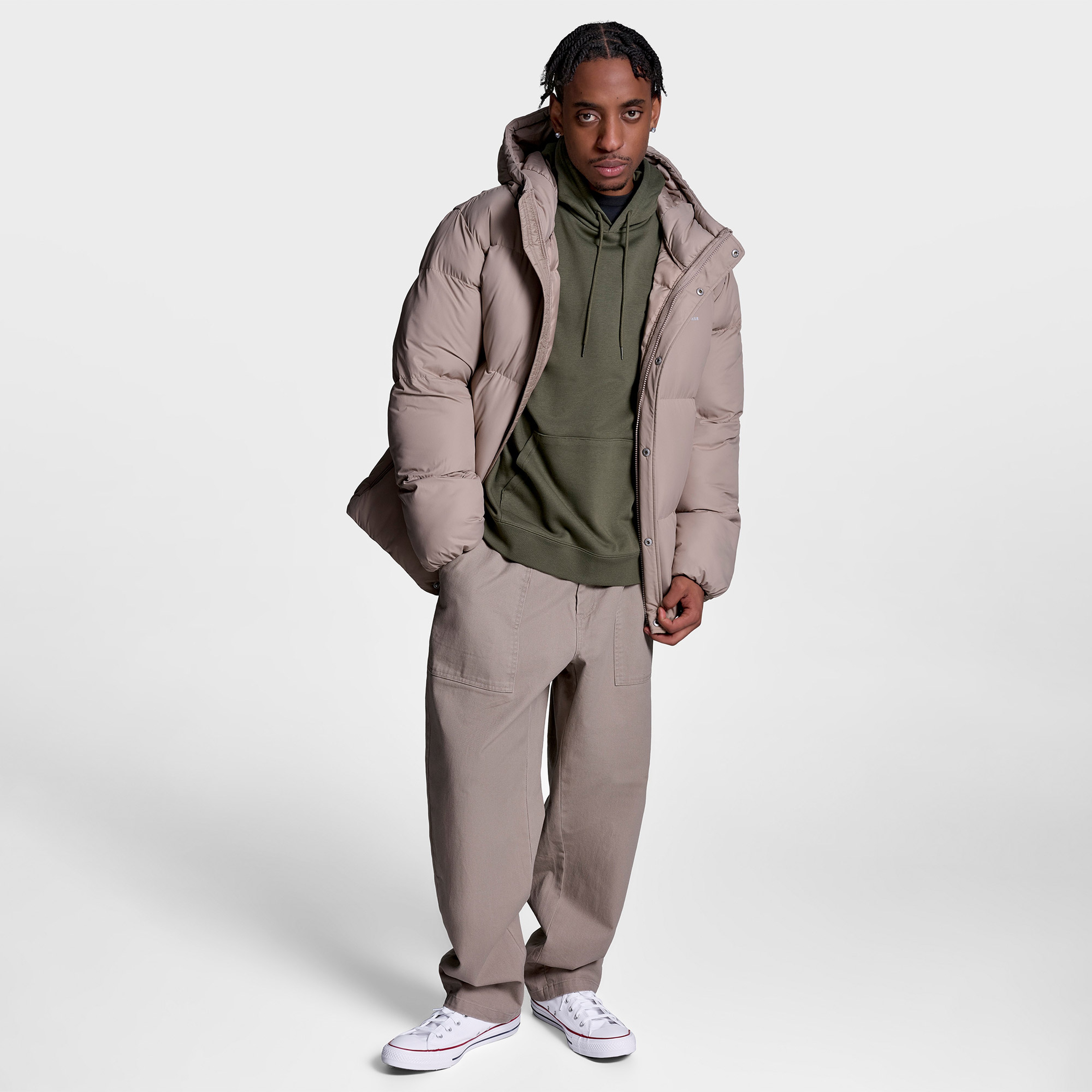 Converse Erkek Bej Şişme Mont