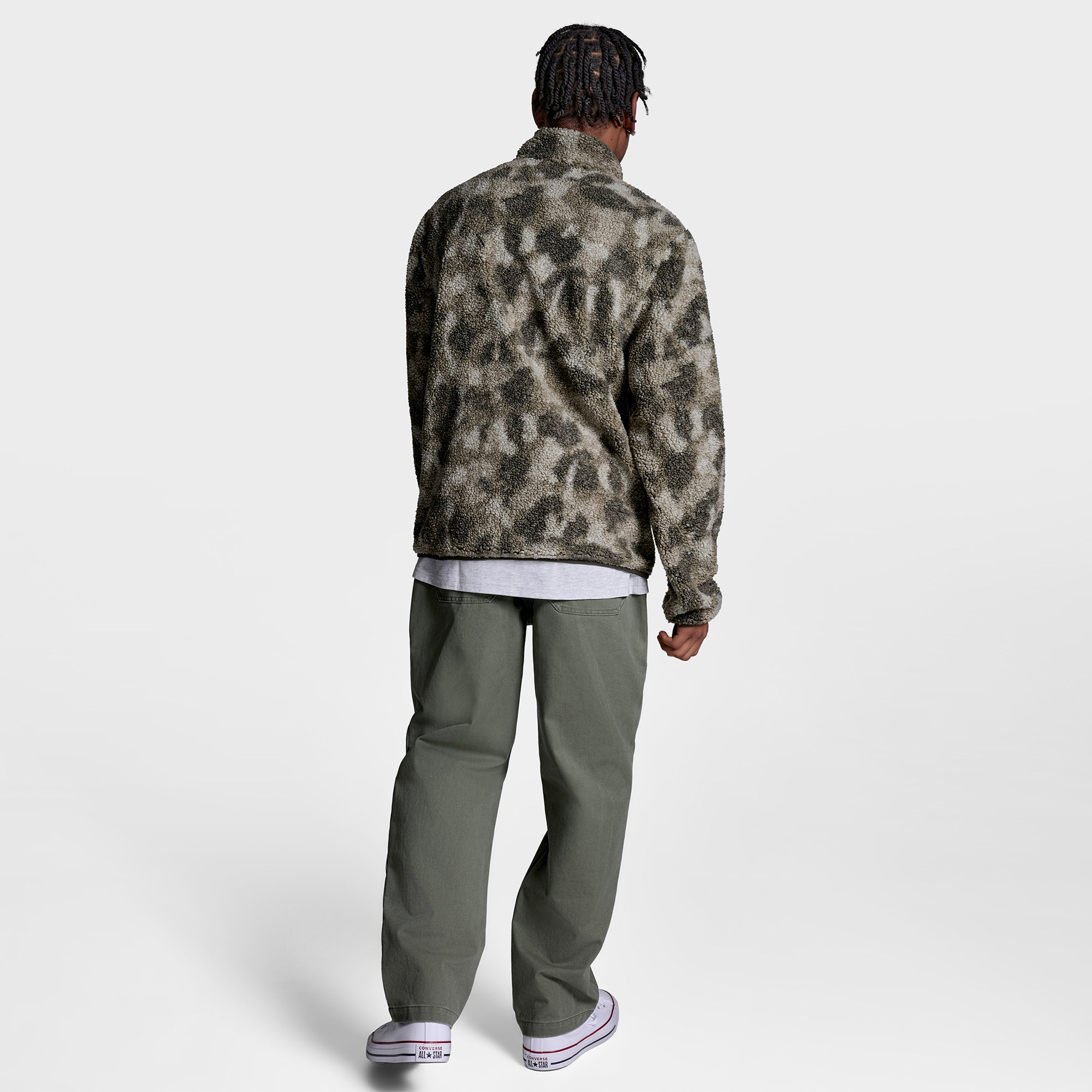 Converse Contrast Sherpa Erkek Haki Ceket