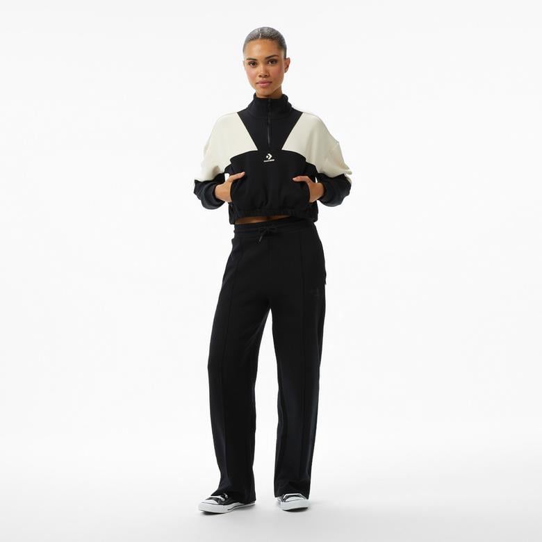 Converse Crop Kadın Siyah Sweatshirt