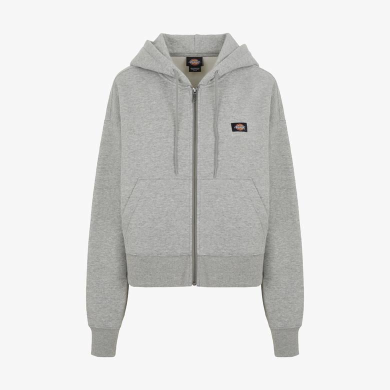 Dickies Oakport Full Zip Kadın Gri Sweatshirt