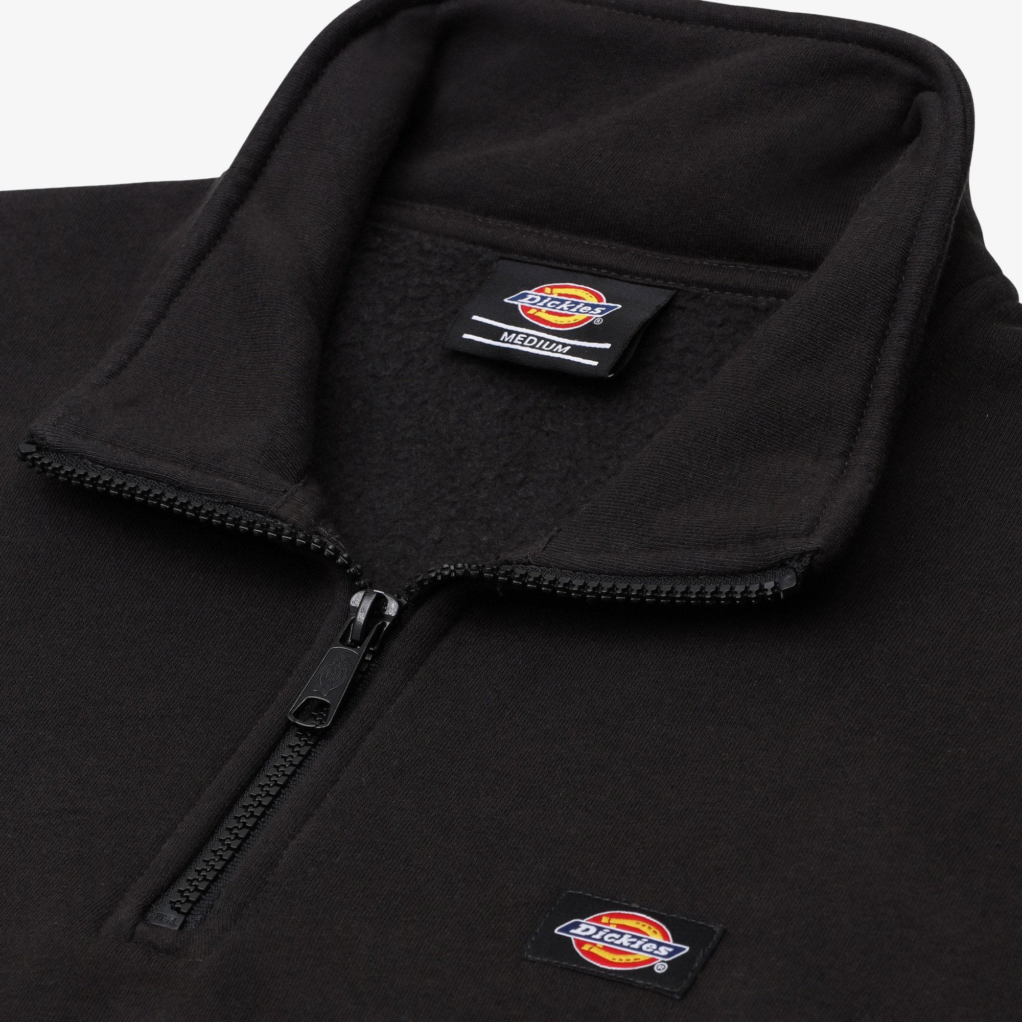 Dickies Oakport 1/4 Zip Crew Erkek Siyah Sweatshirt