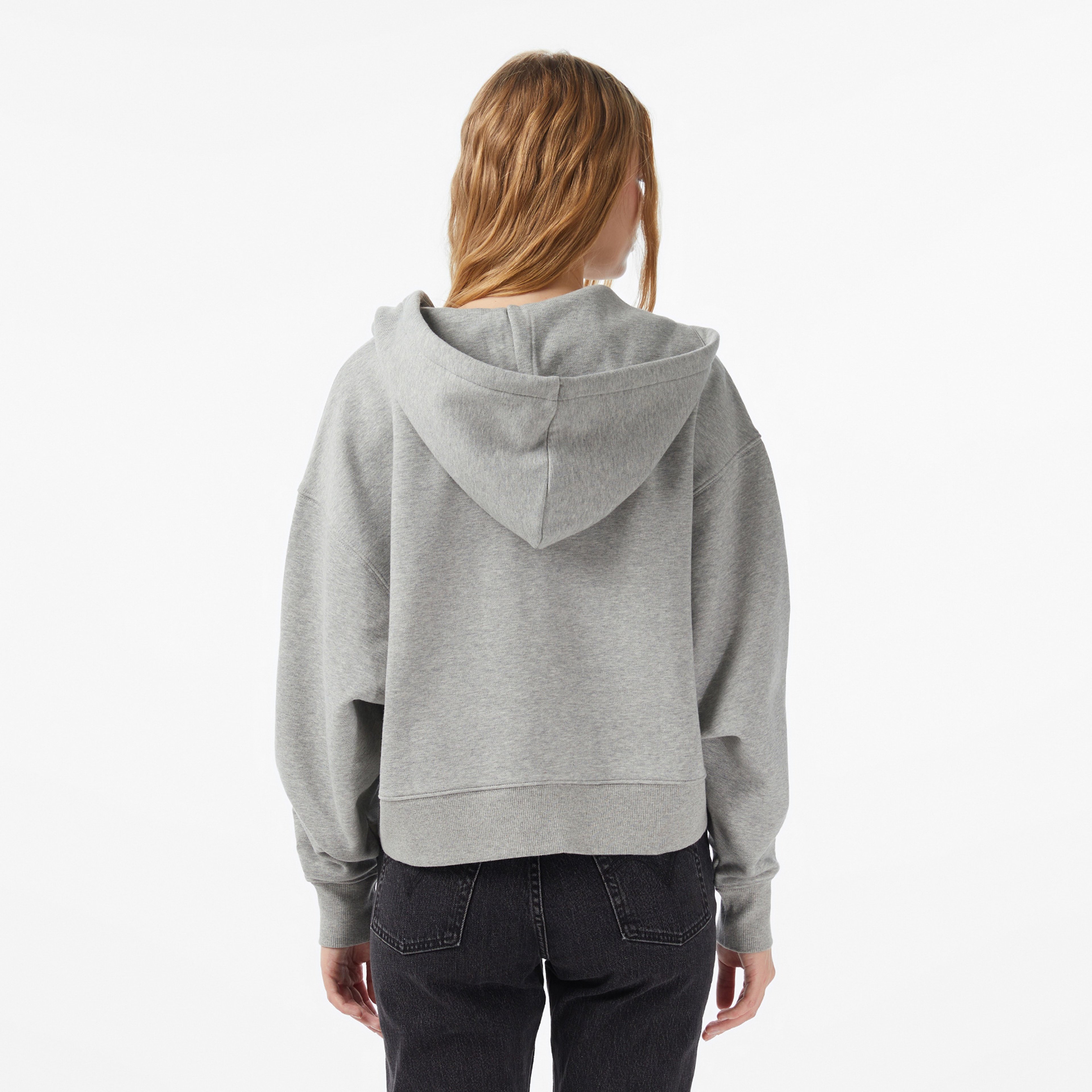 Dickies Oakport Full Zip Kadın Gri Sweatshirt