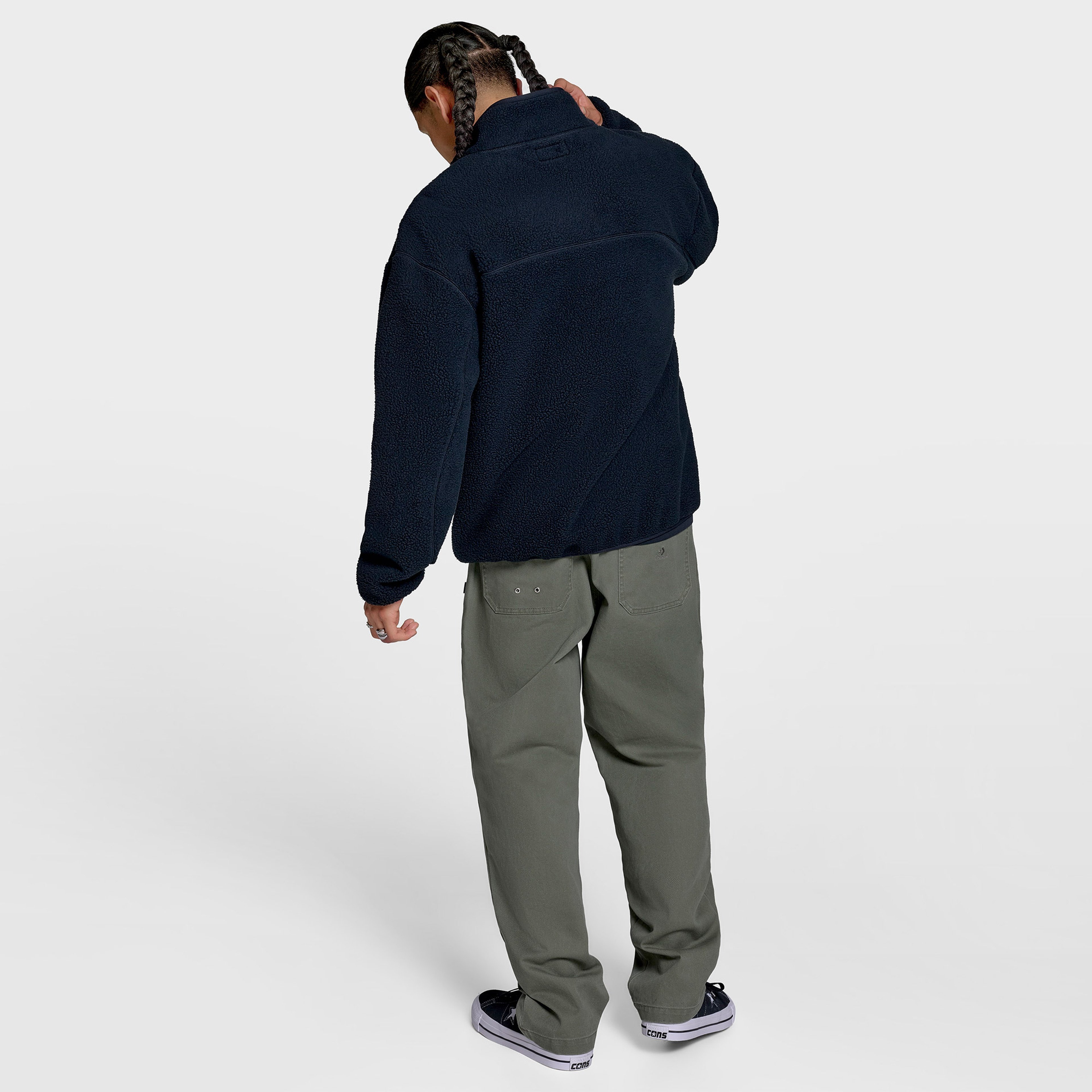 Converse High Pile Fleece Erkek Siyah Ceket