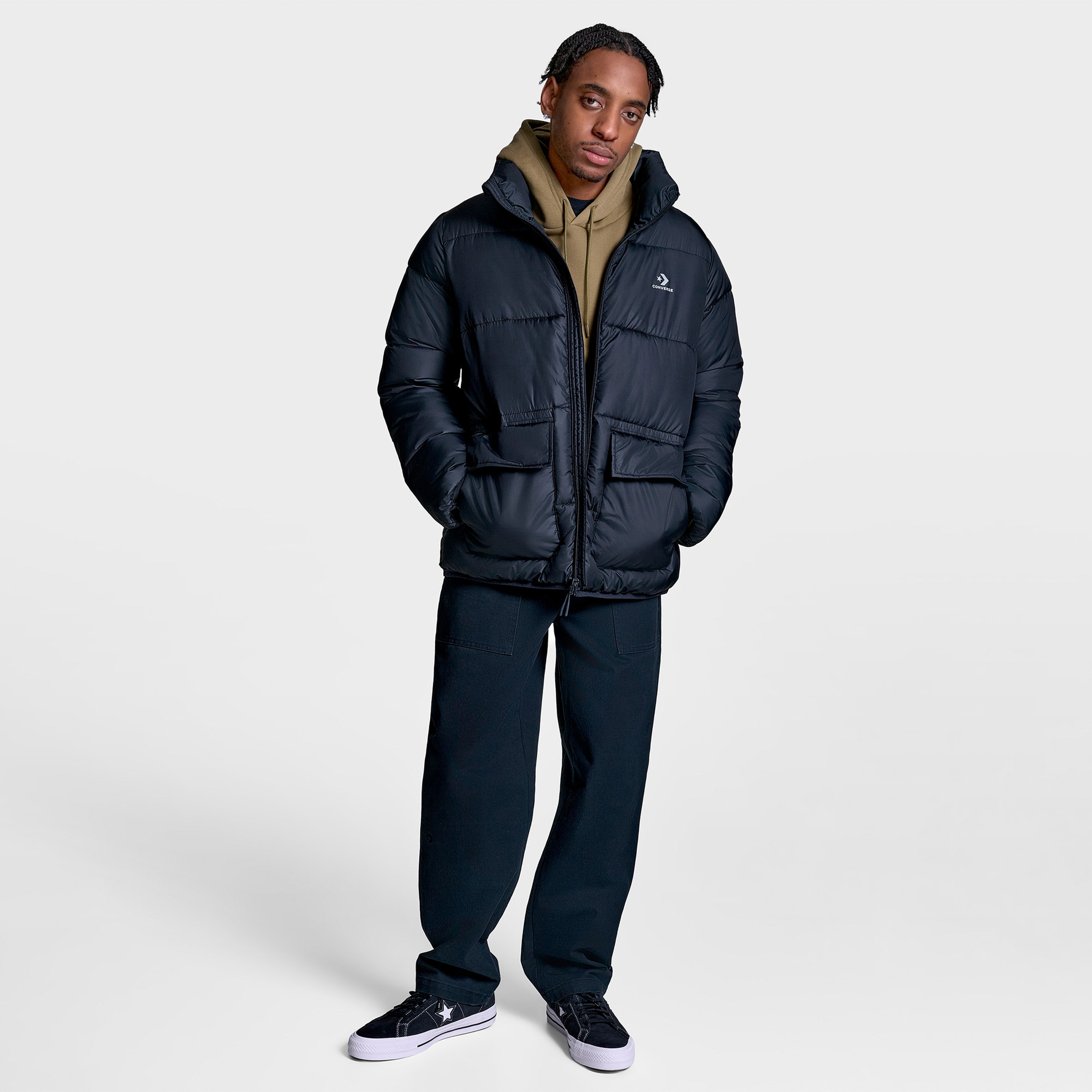 Converse Core Puffer Erkek Siyah Ceket