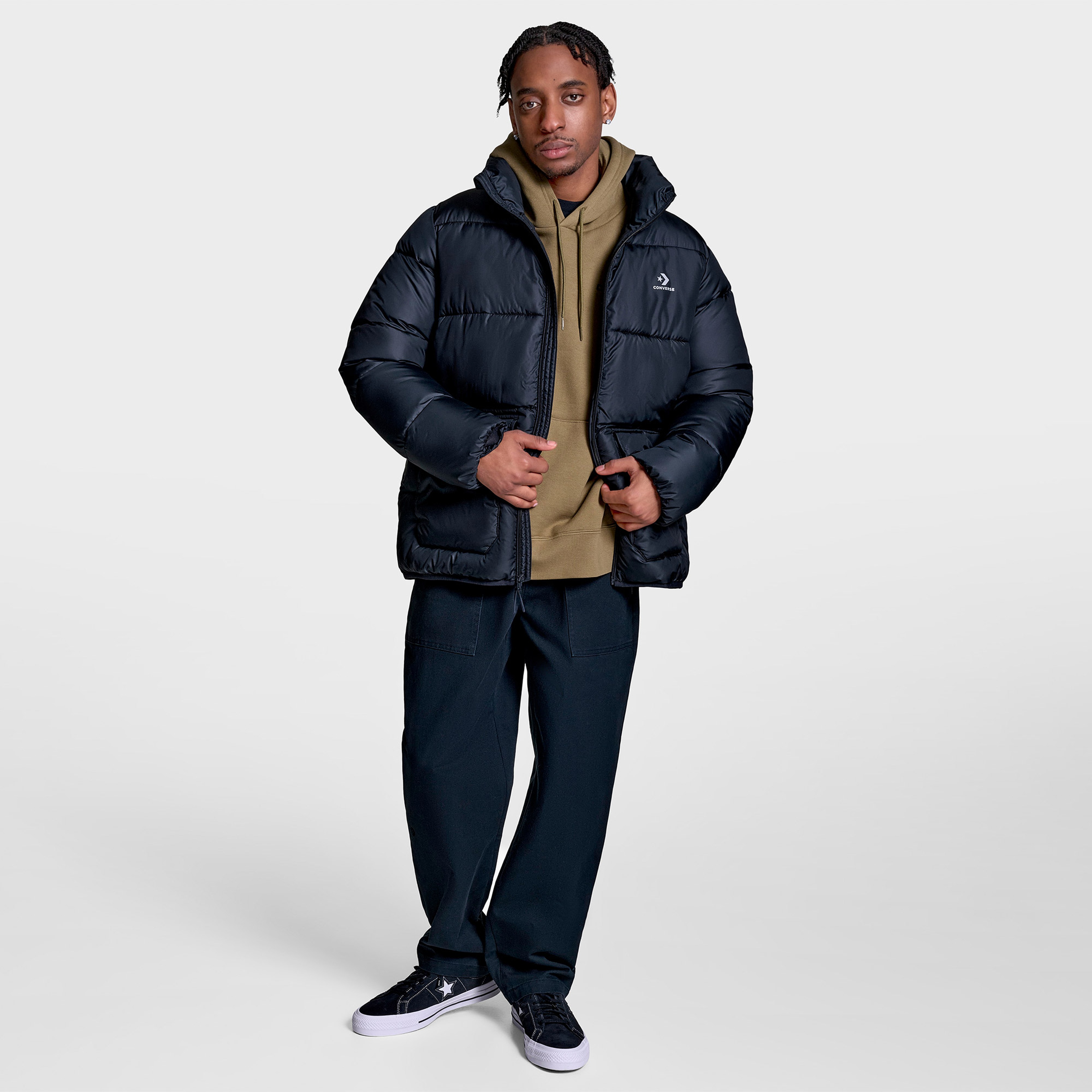 Converse Core Puffer Erkek Siyah Ceket