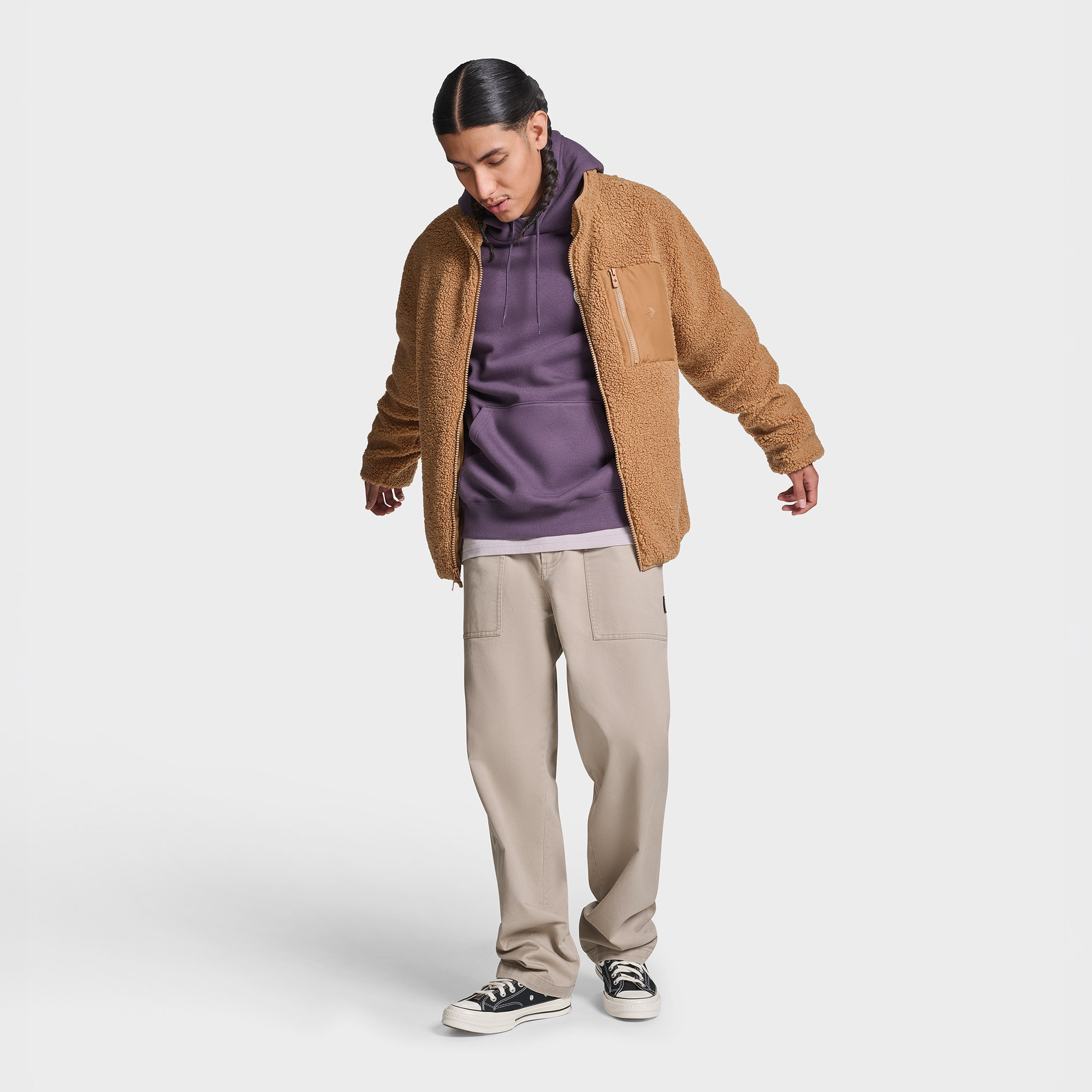 Converse Contrast Sherpa Erkek Kahverengi Ceket