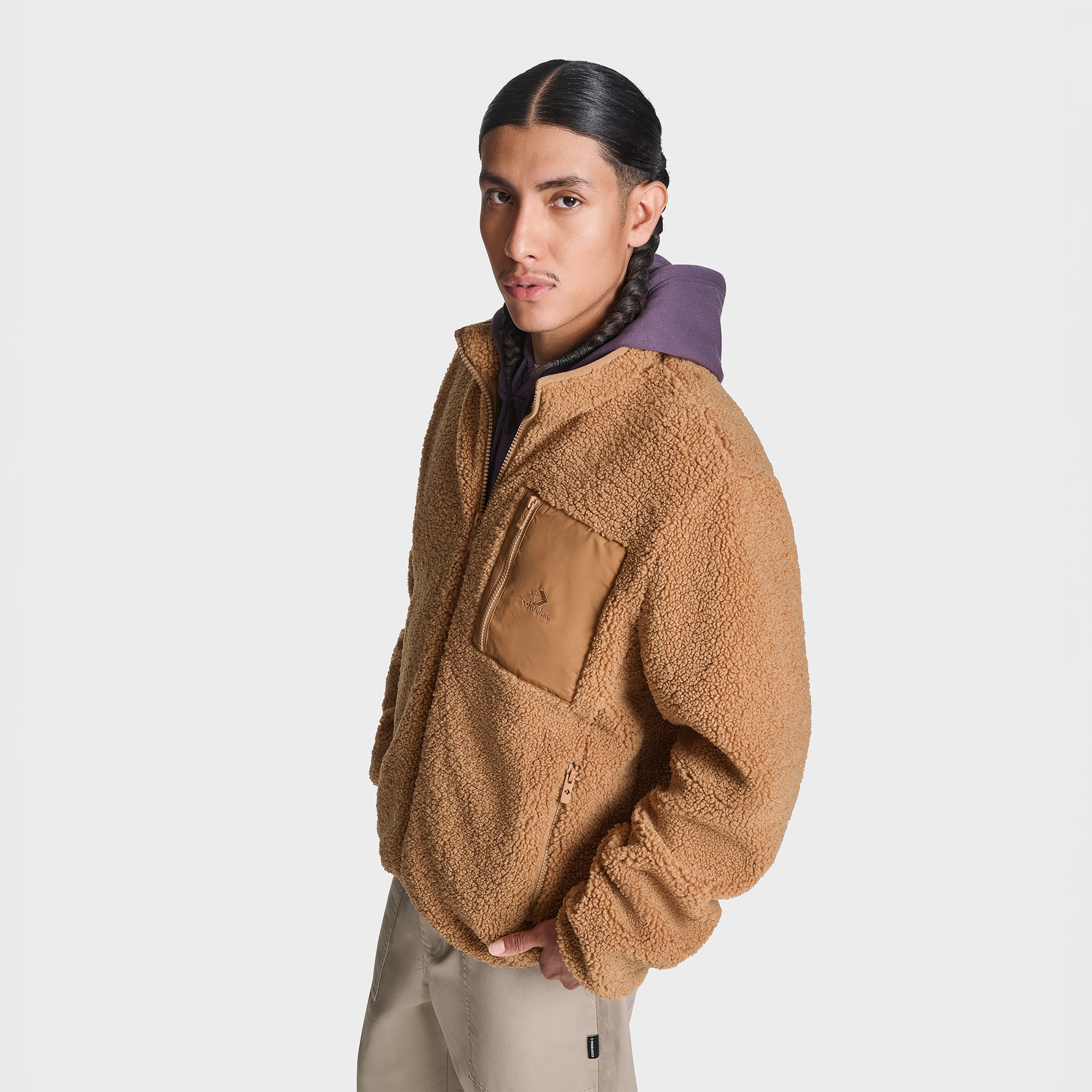 Converse Contrast Sherpa Erkek Kahverengi Ceket