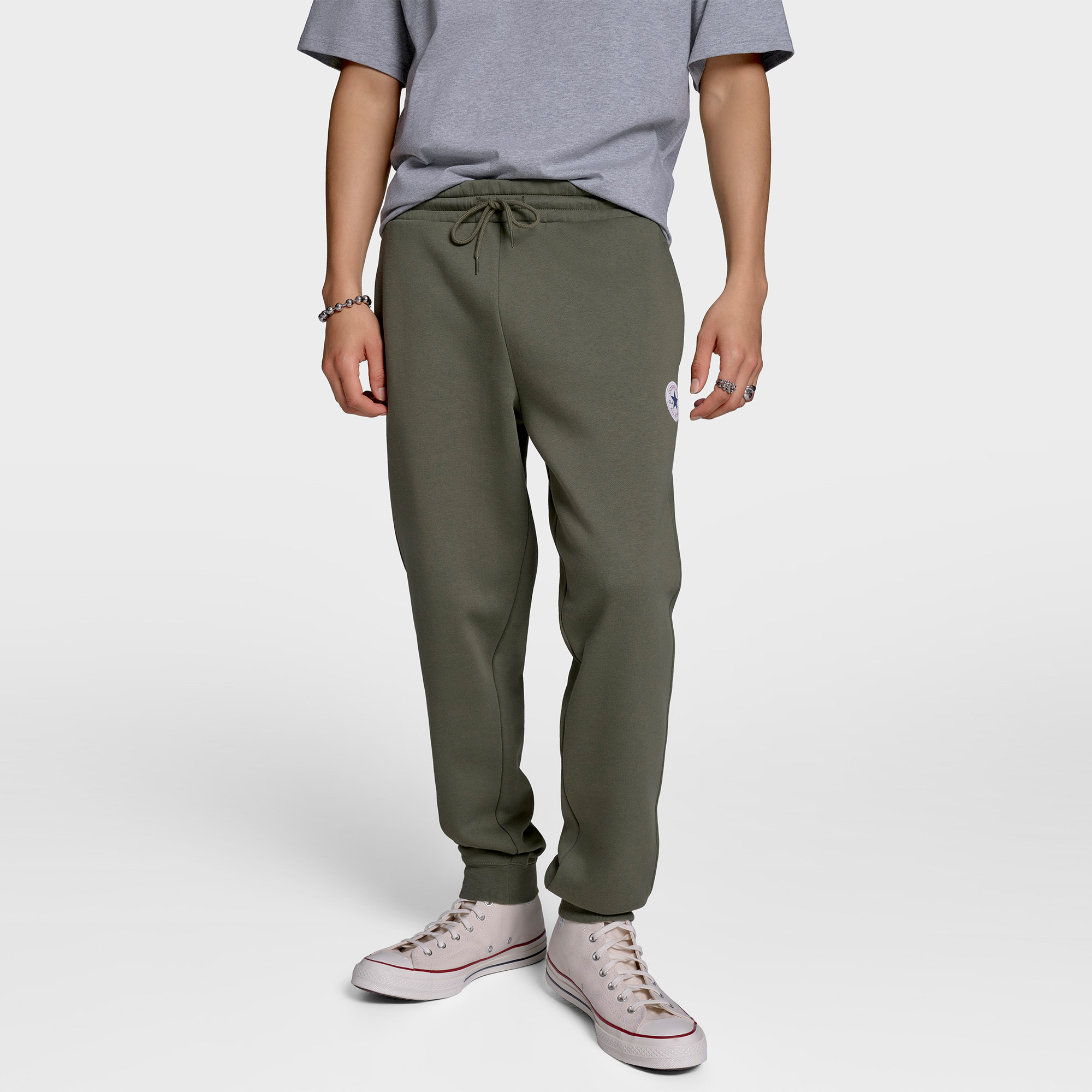 Converse Standard Fit Core Chuck Patch Erkek Haki Pantolon