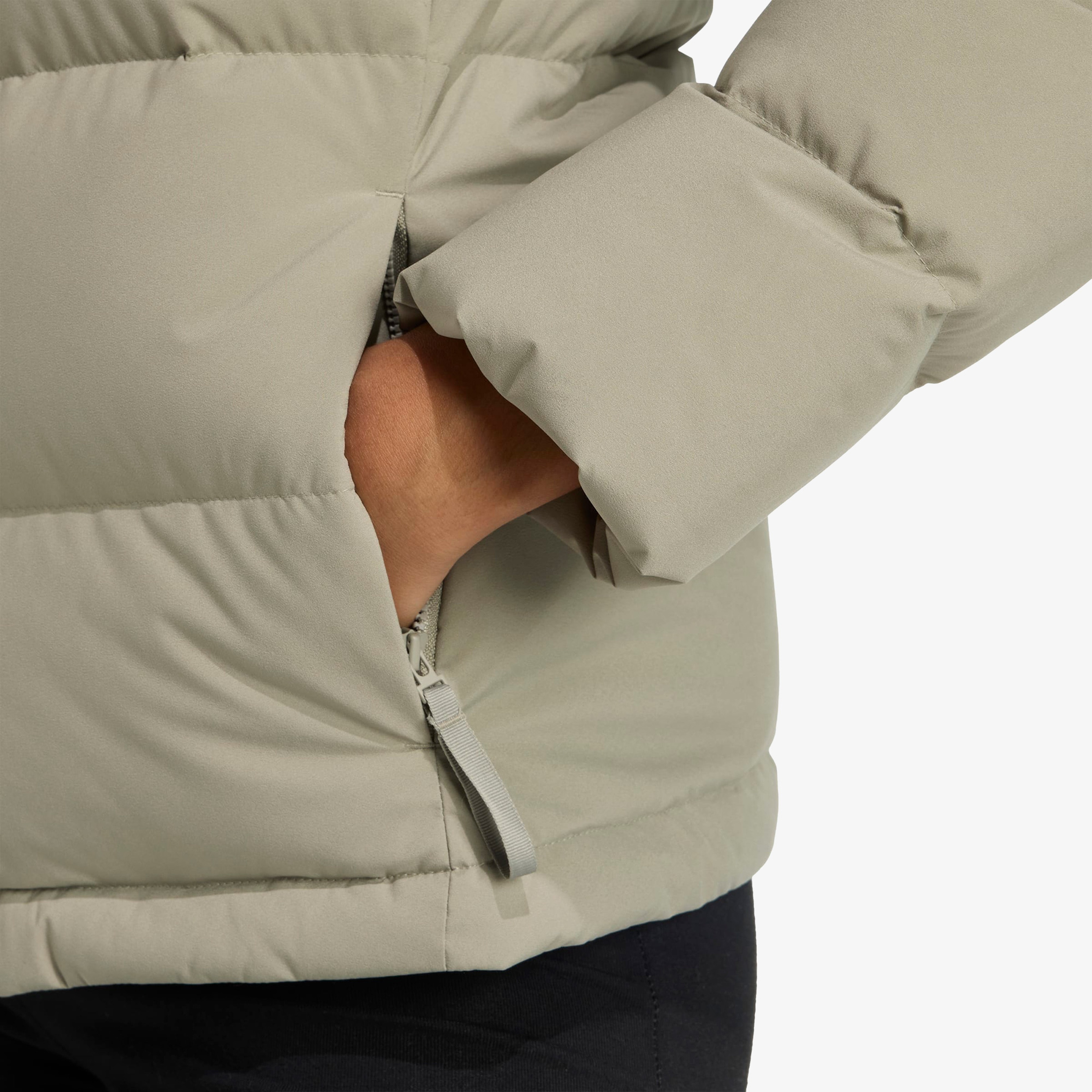 adidas Helionic Climawarm Dolgulu Kapüşonlu Kadın Yeşil Outdoor Montu