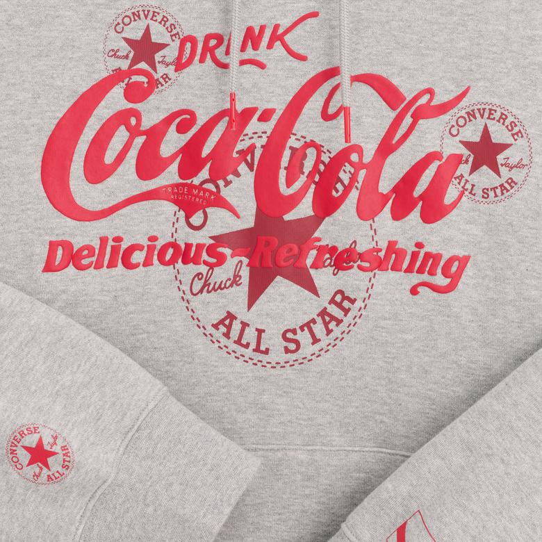Converse x Coca-Cola Erkek Gri Hoodie