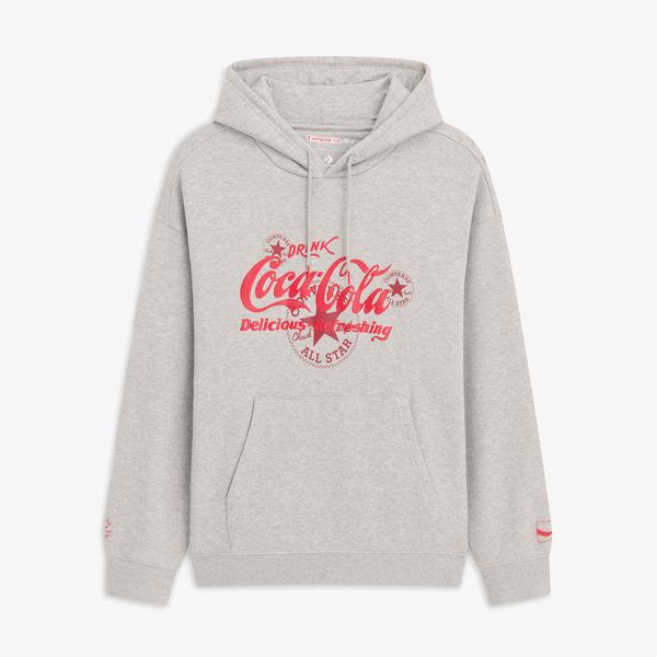 Converse x Coca-Cola Erkek Gri Hoodie