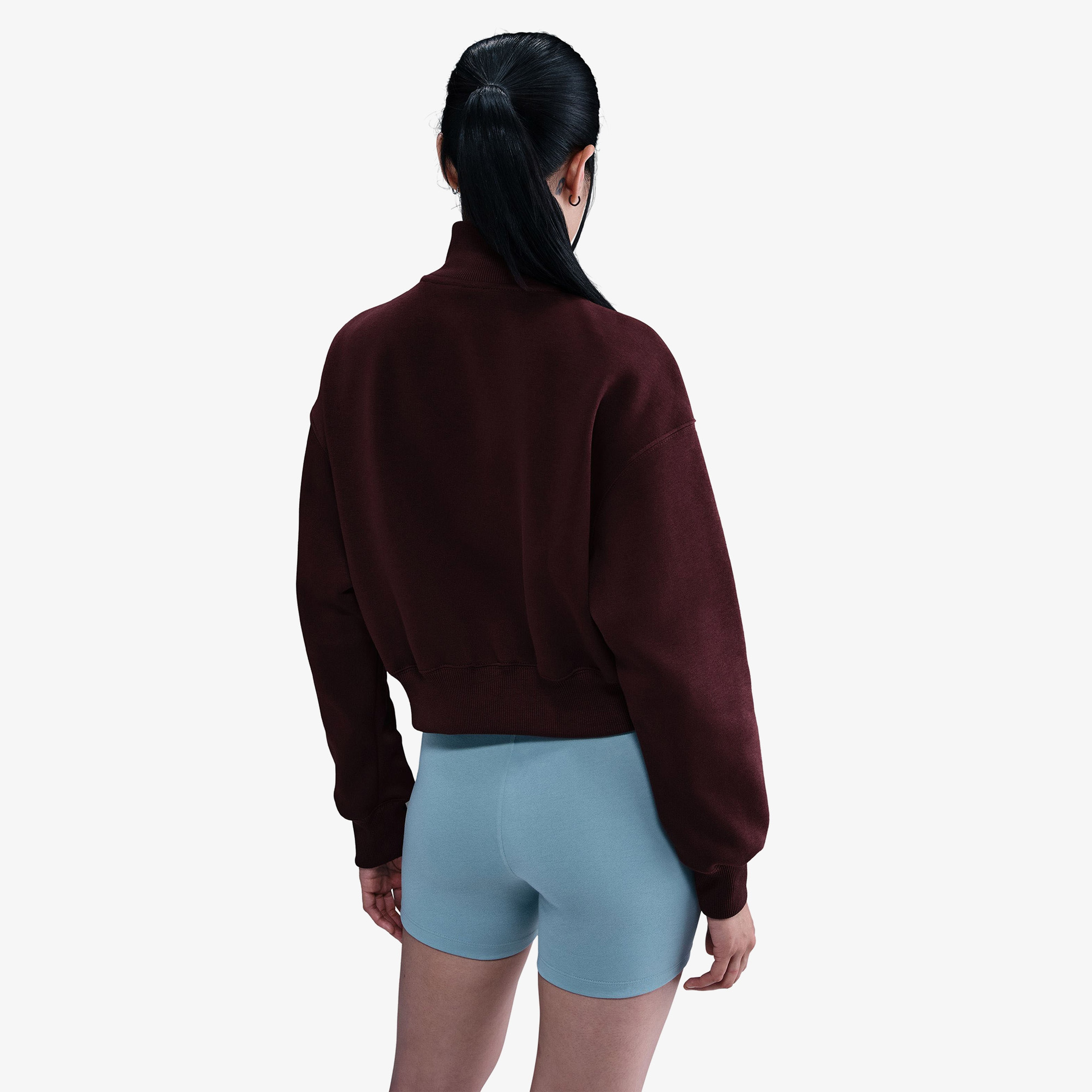 Nike Sportswear Phoenix Fleece Kadın Bordo Sweatshirt