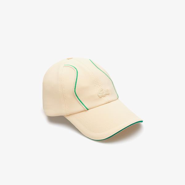 Lacoste x House of SuperStep Baskılı Unisex Bej Şapka
