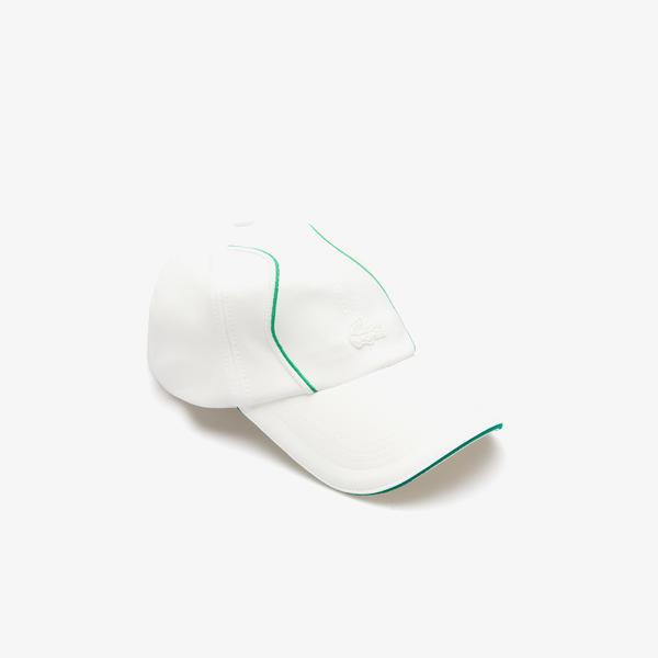 Lacoste x House of SuperStep Baskılı Unisex Beyaz Şapka