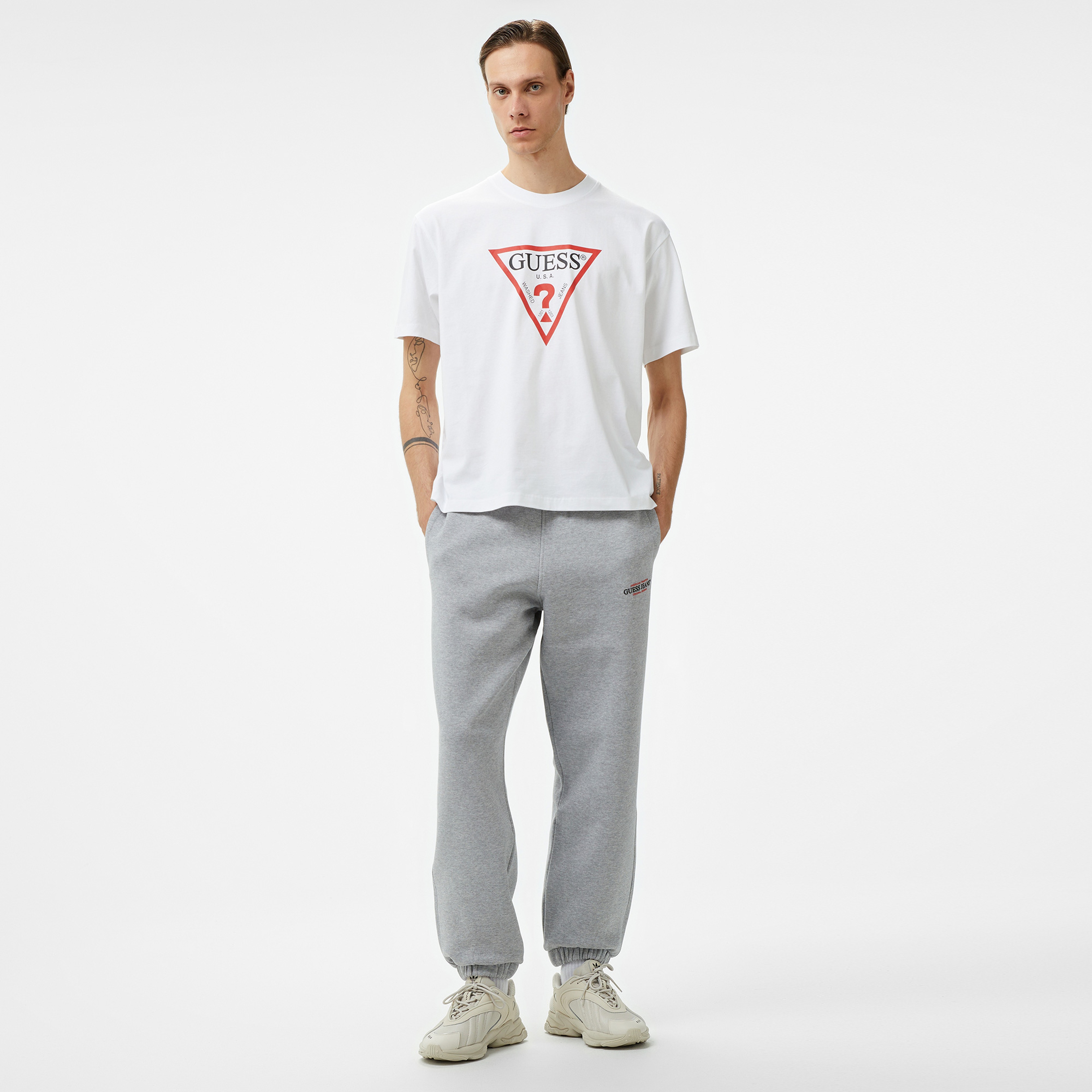Guess Erkek Beyaz T-Shirt