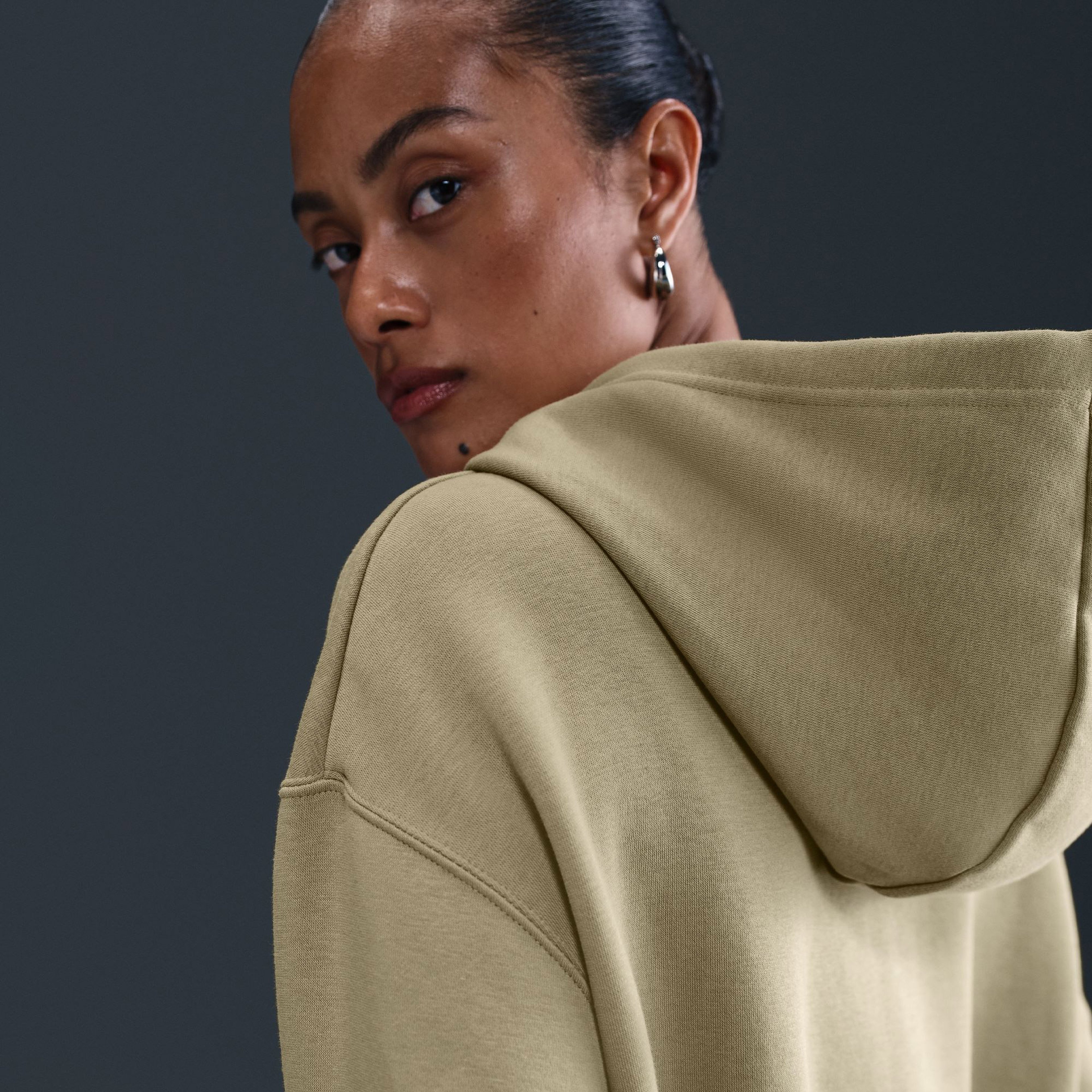 Nike Sportswear Phoenix Fleece Kadın Kahverengi Sweatshirt