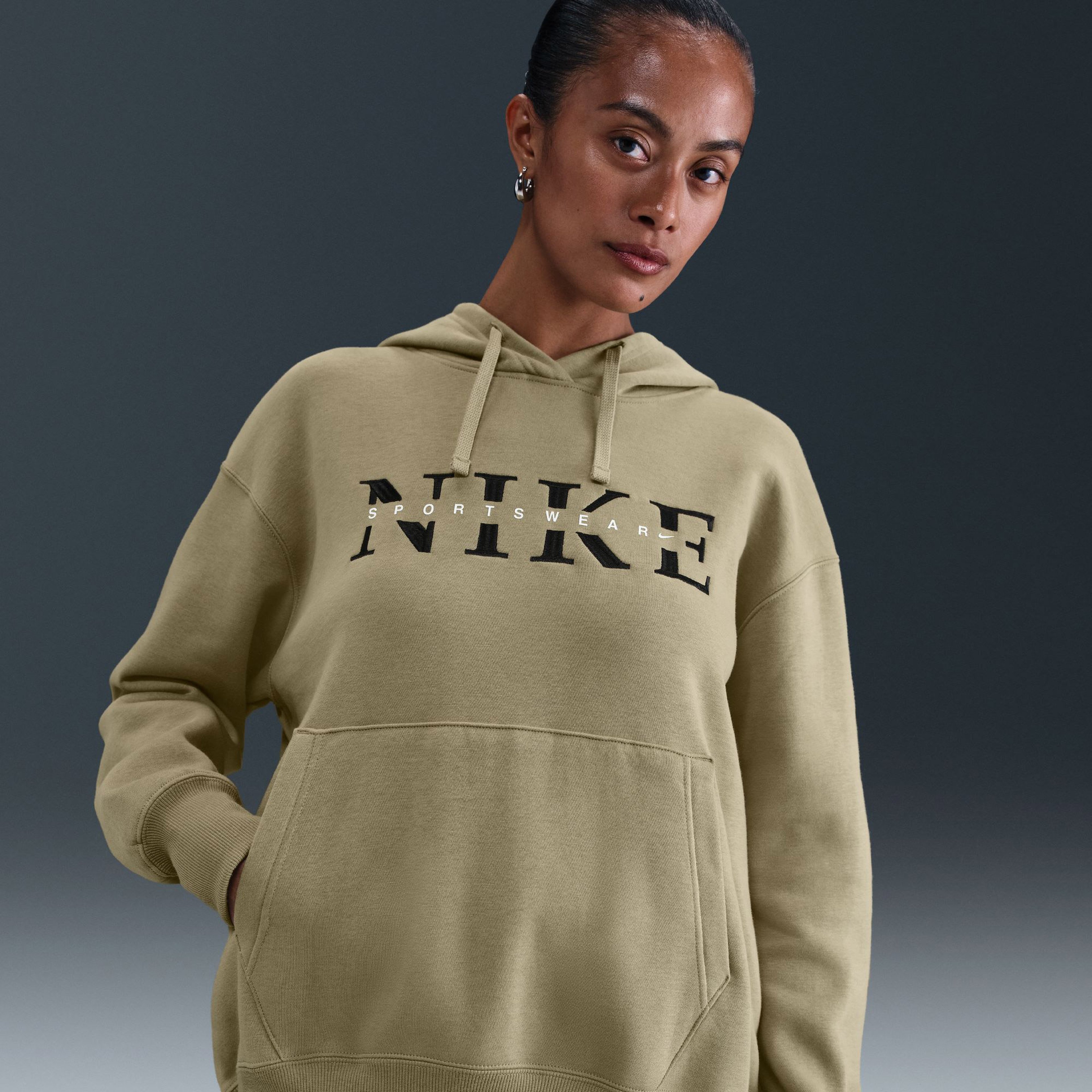 Nike Sportswear Phoenix Fleece Kadın Kahverengi Sweatshirt