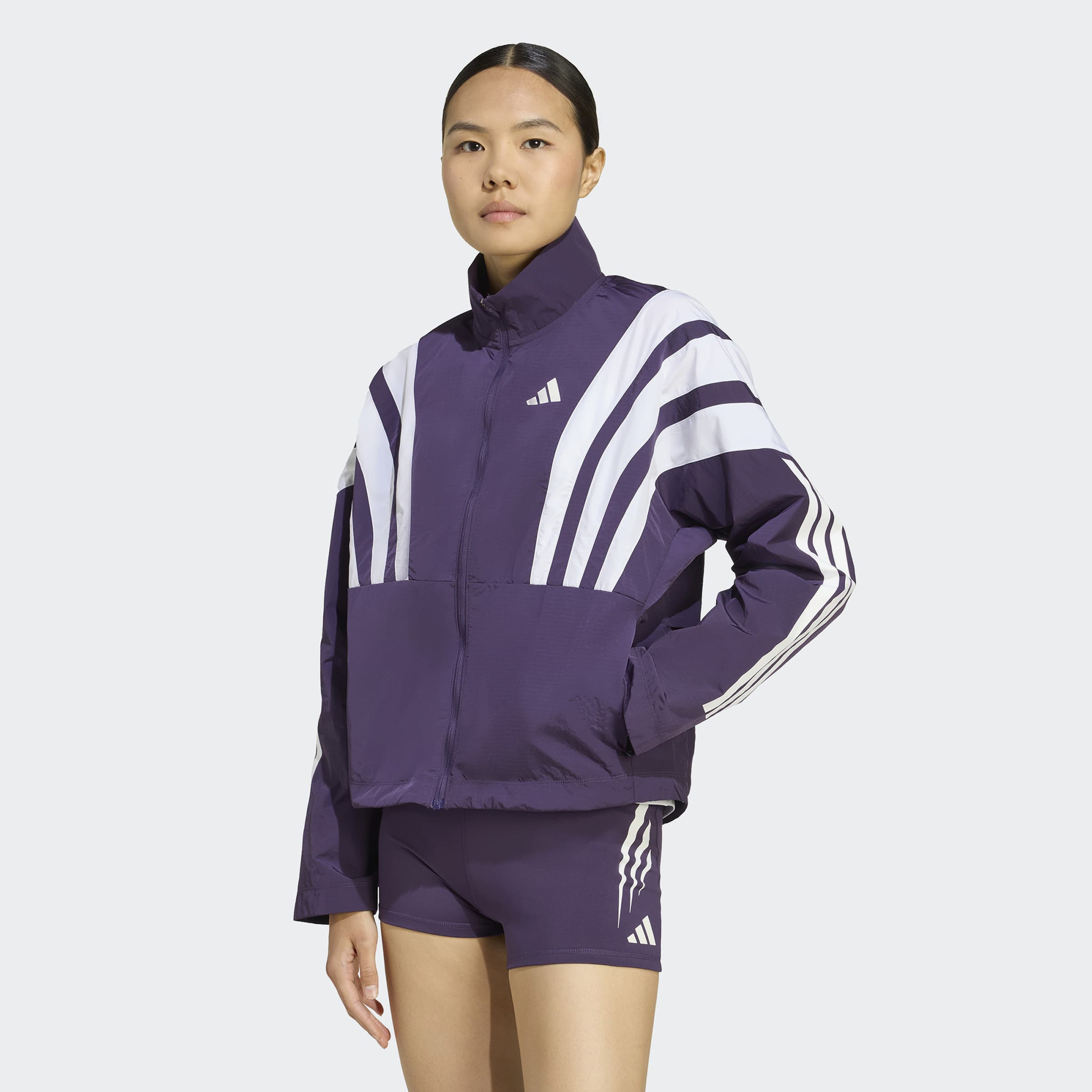 adidas Adizero Nyc Kadın Mor Koşu Rüzgarlığı