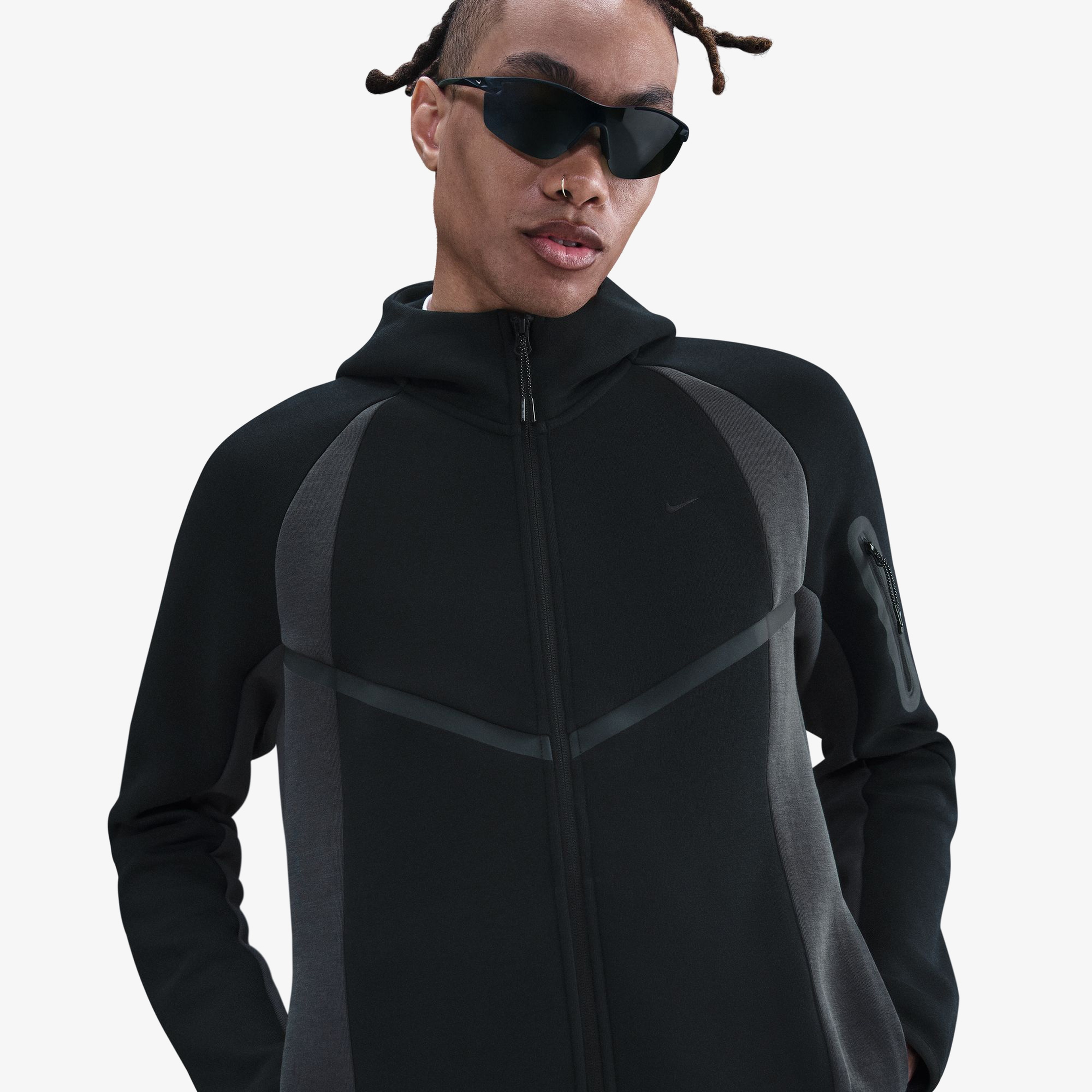 Nike Tech Fleece Windrunner Erkek Siyah Ceket