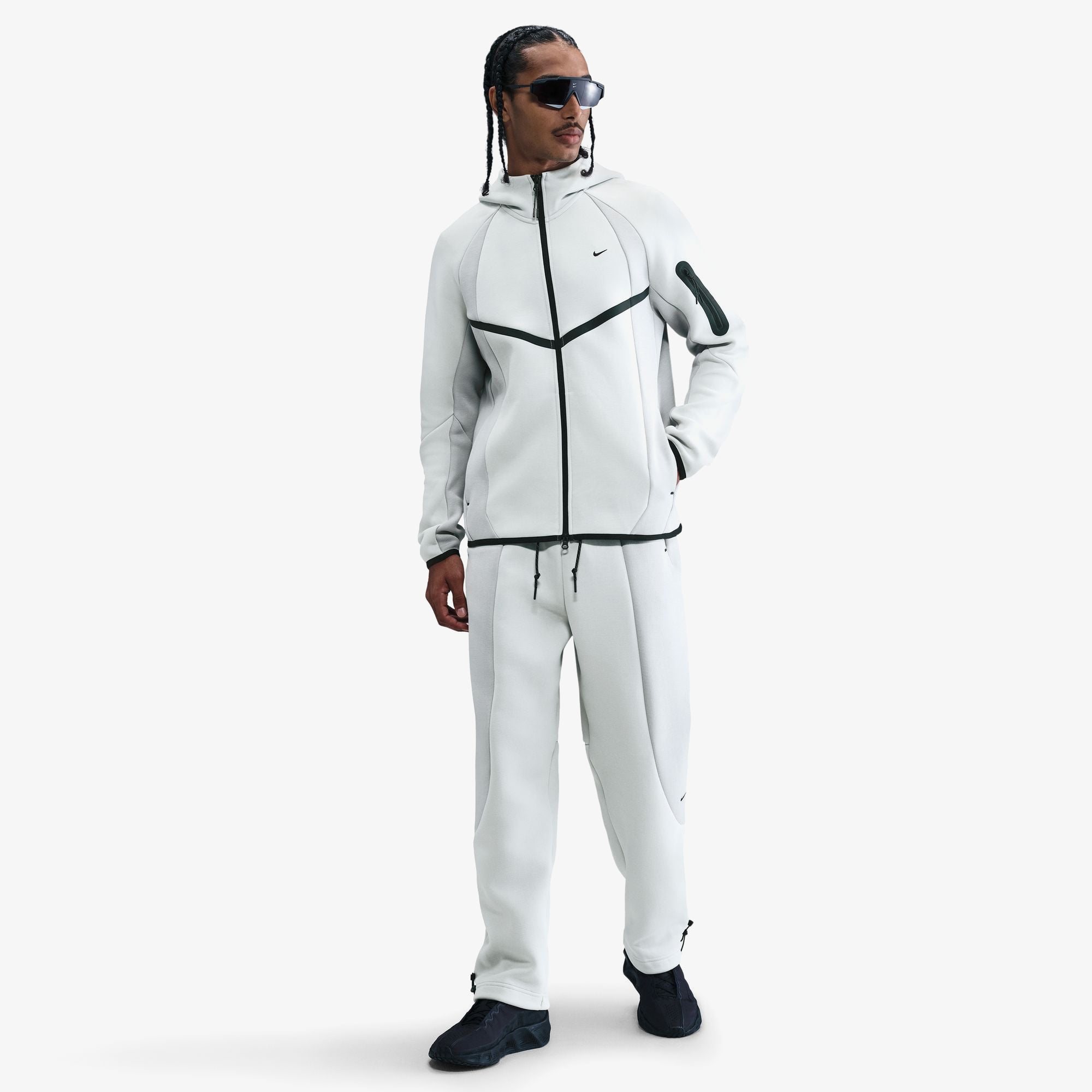 Nike Tech Fleece Windrunner Erkek Beyaz Ceket