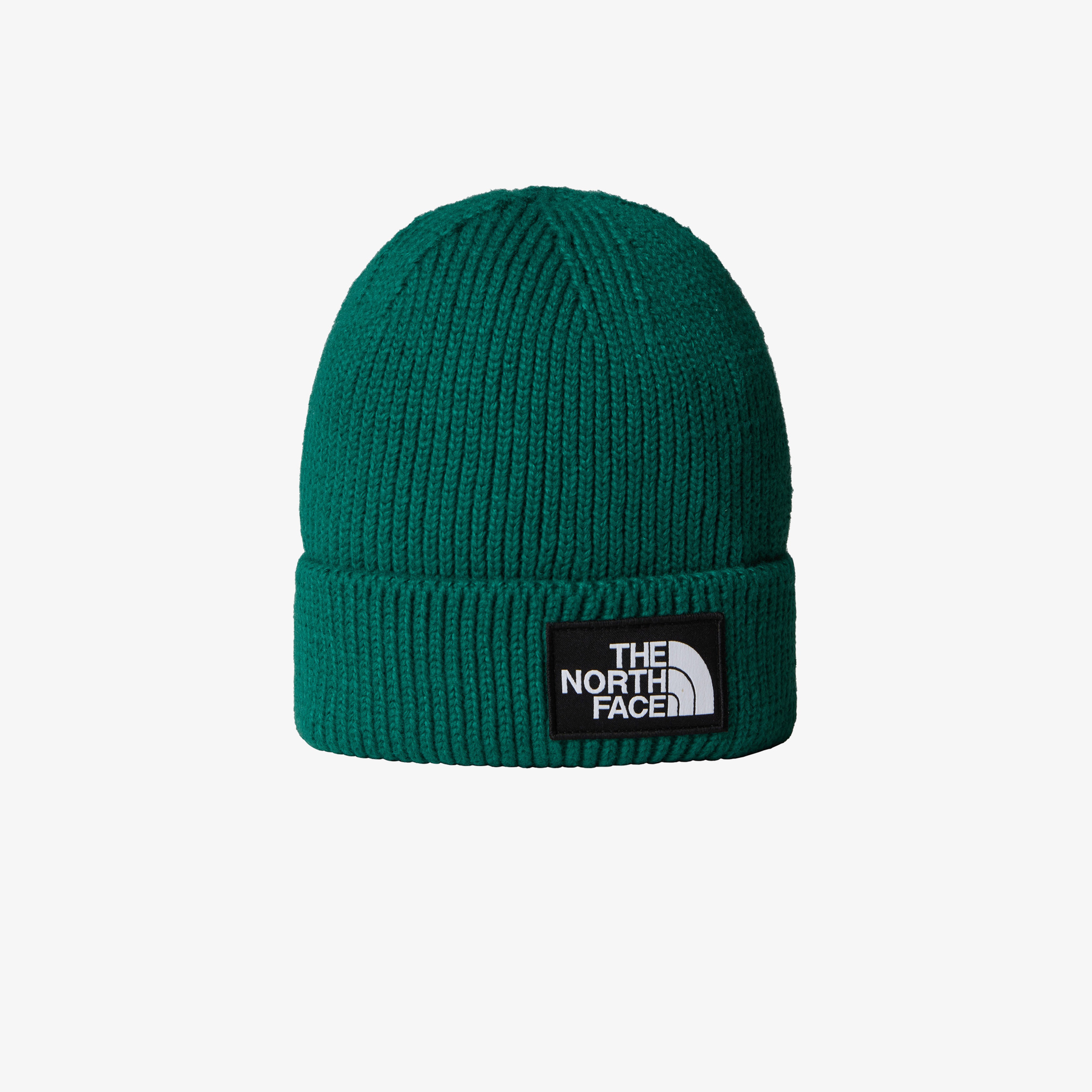 The North Face Logo Box Cuffed Unisex Yeşil Bere