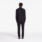 ERKEK COMFORT FIT ÇİZGİLİ SİYAH GÖMLEK