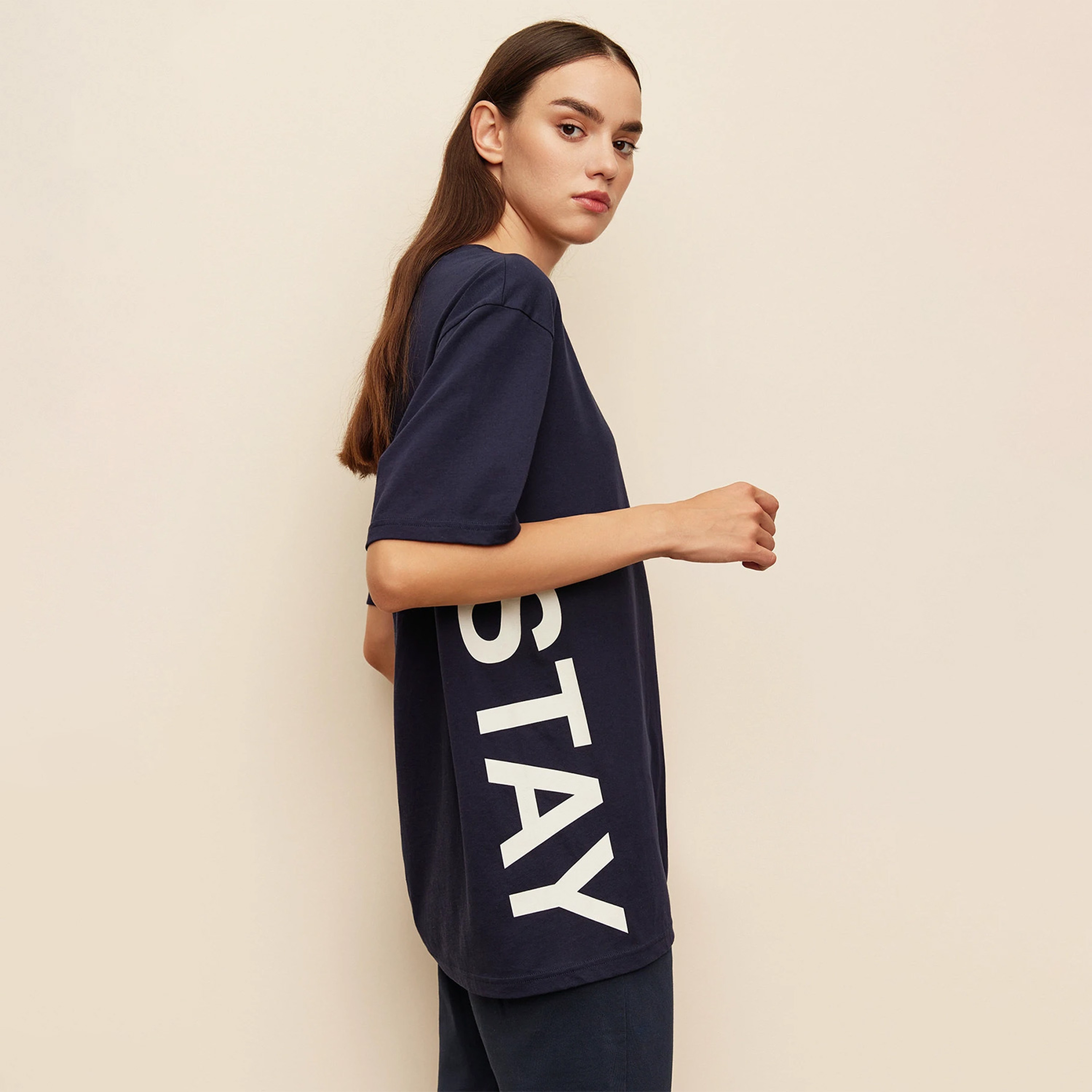 The Stay Line Soley Unisex Lacivert T-Shirt