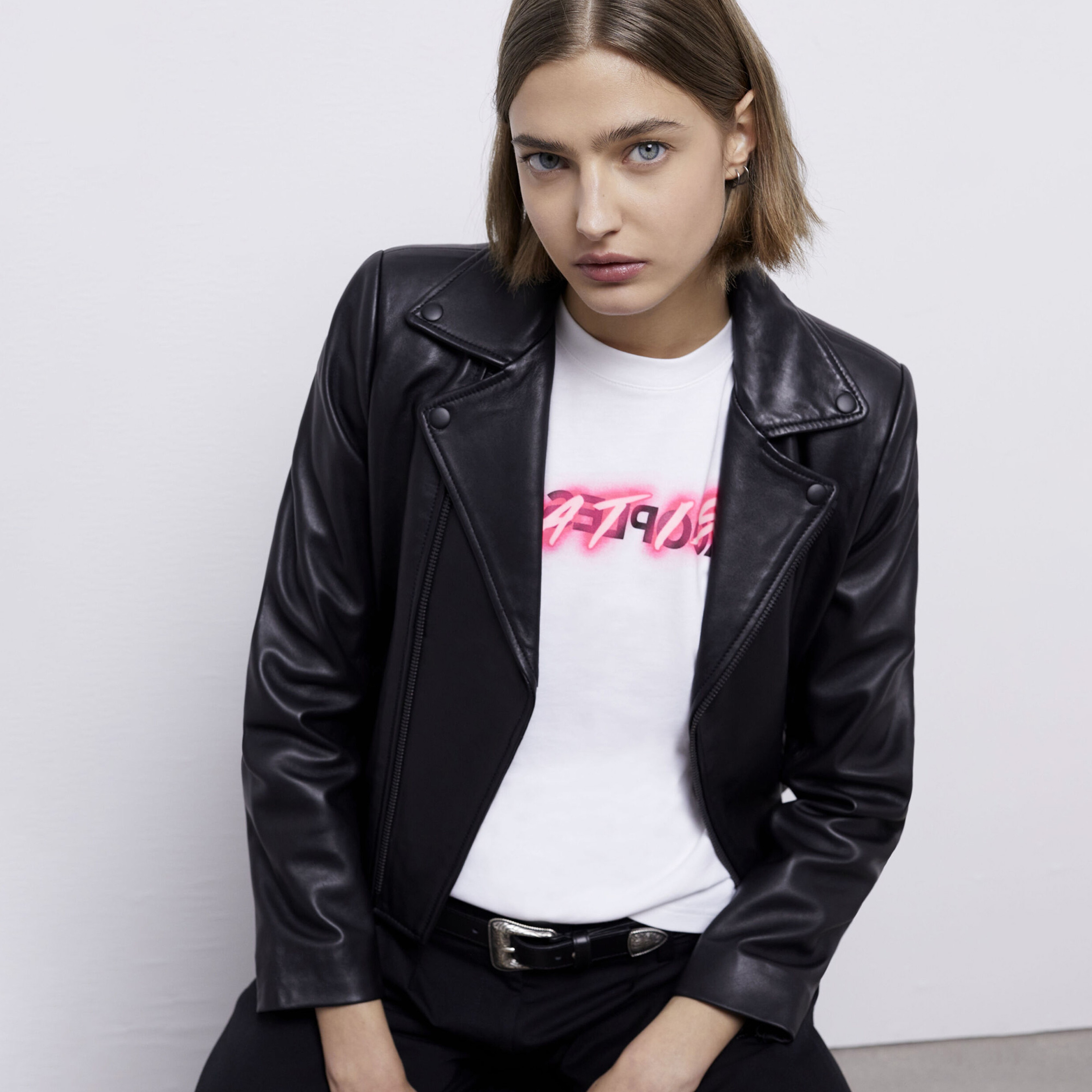 KADIN BASKILI BEYAZ T-SHIRT