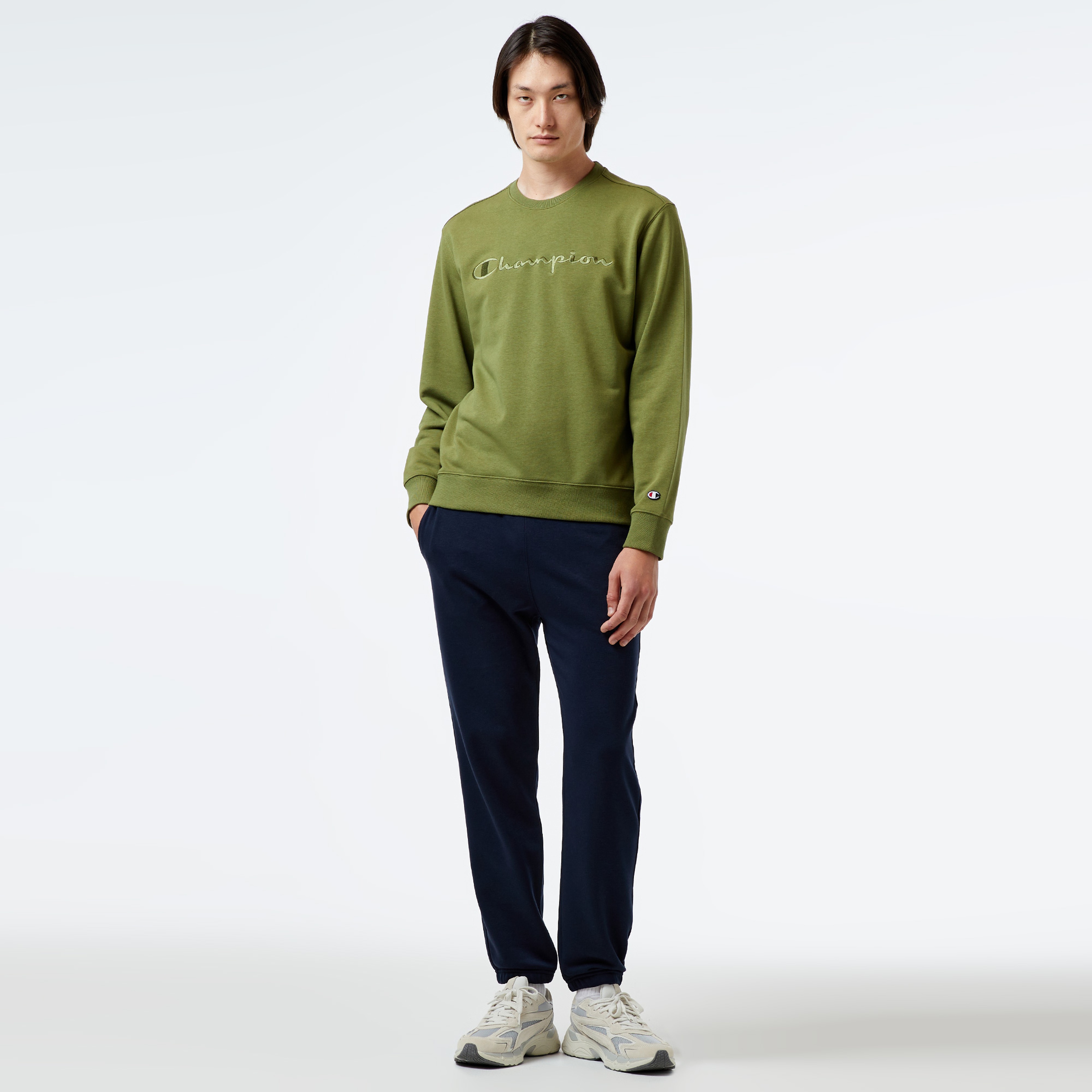 Champion Crewneck Erkek Yeşil Sweatshirt