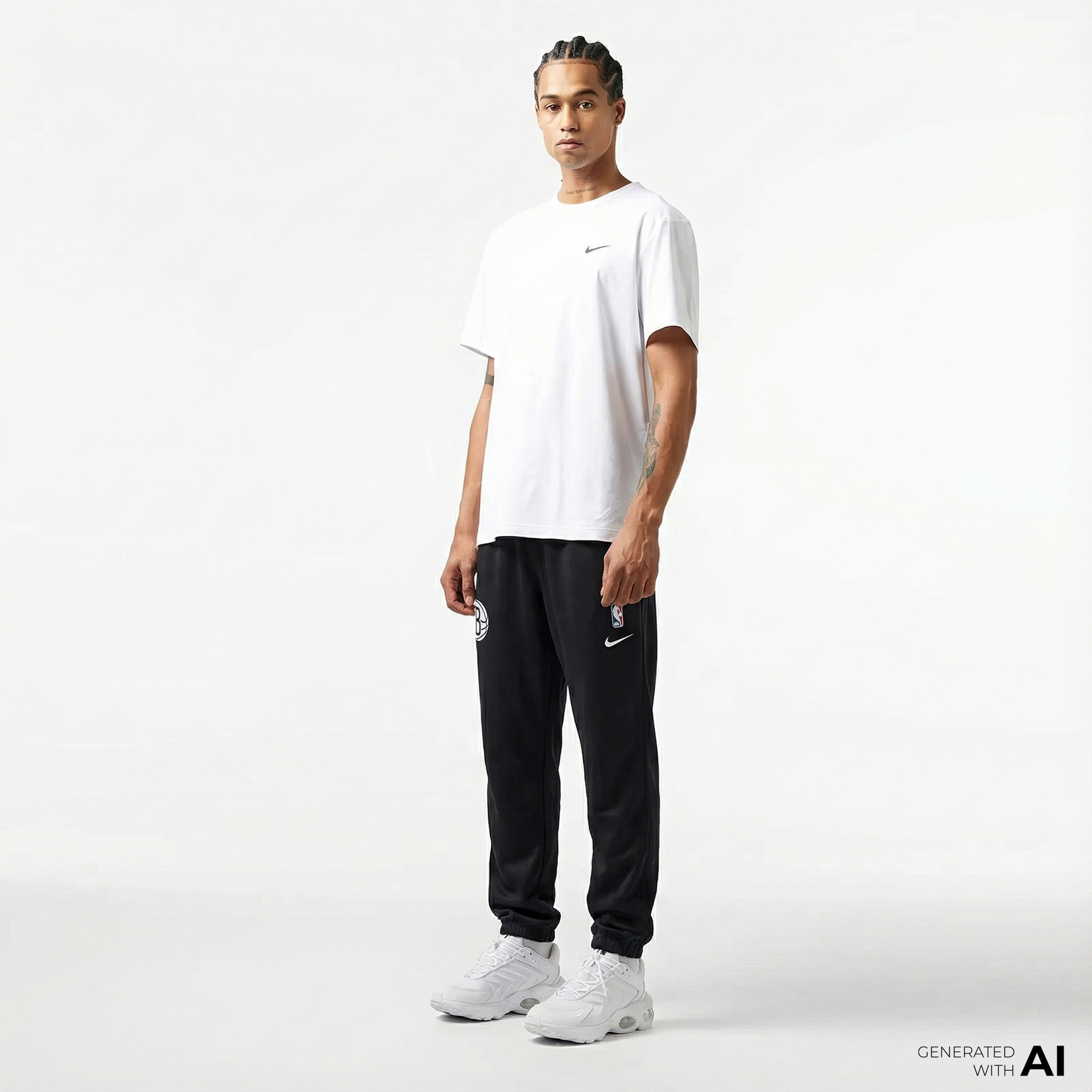 Nike Brooklyn Nets Spotlight Erkek Siyah Eşofman Altı