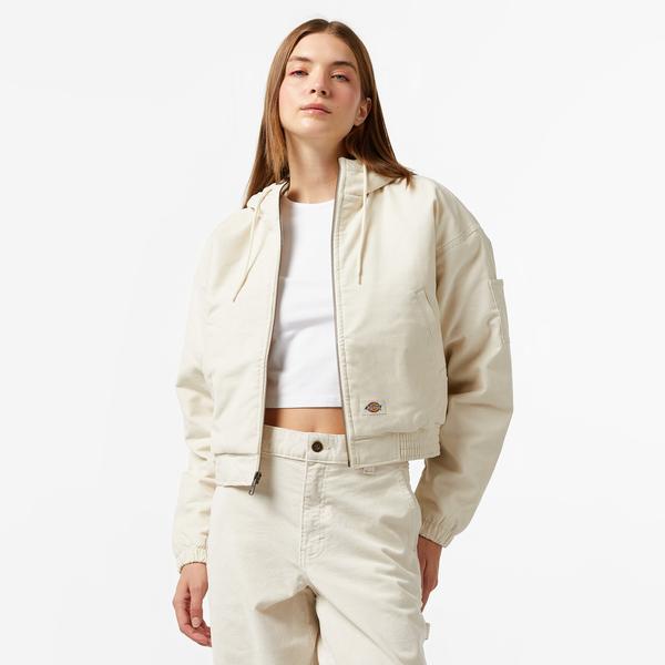 Dickies Corduroy Hooded Beyaz Kadın Ceket