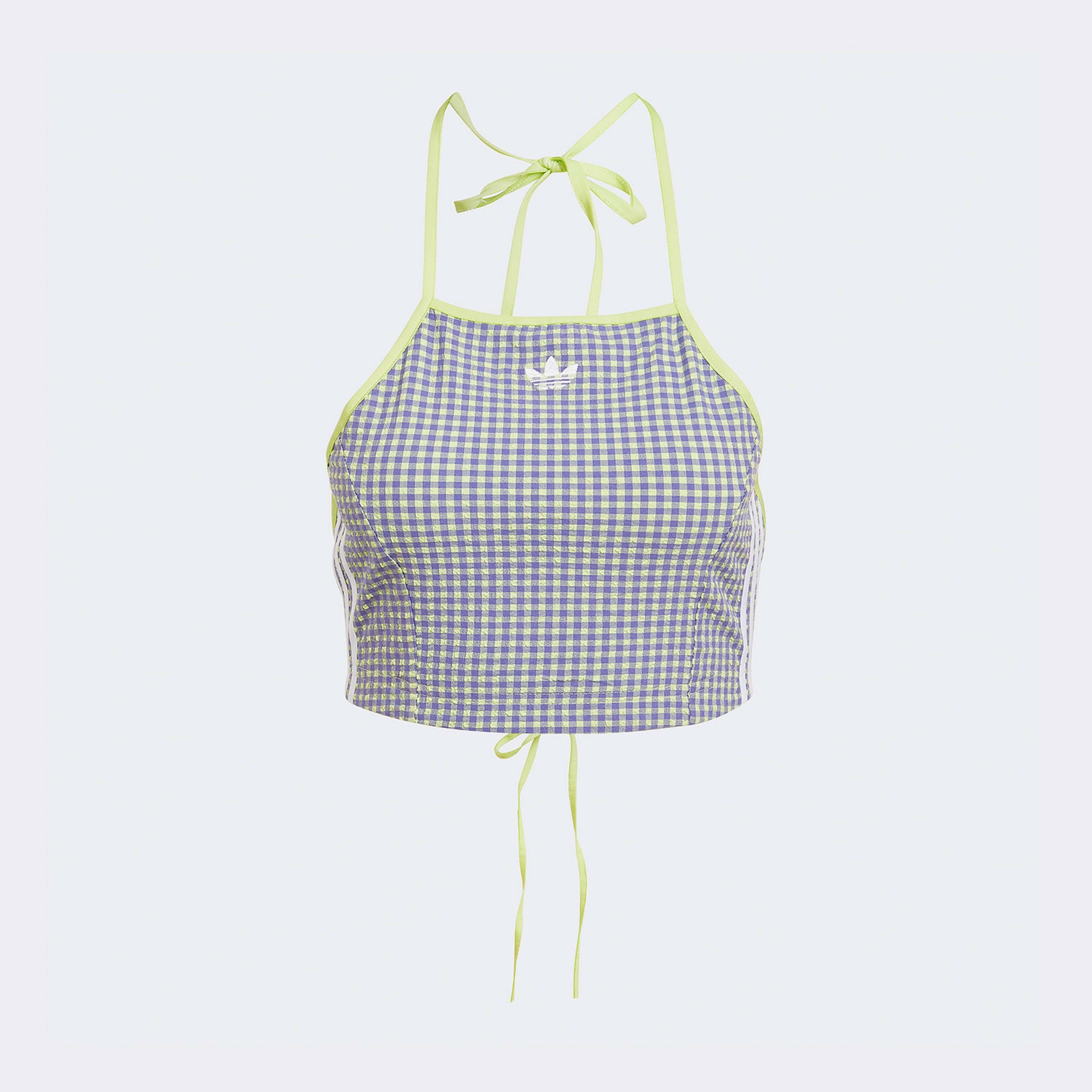 adidas Gingham Top Kadın Renkli Crop
