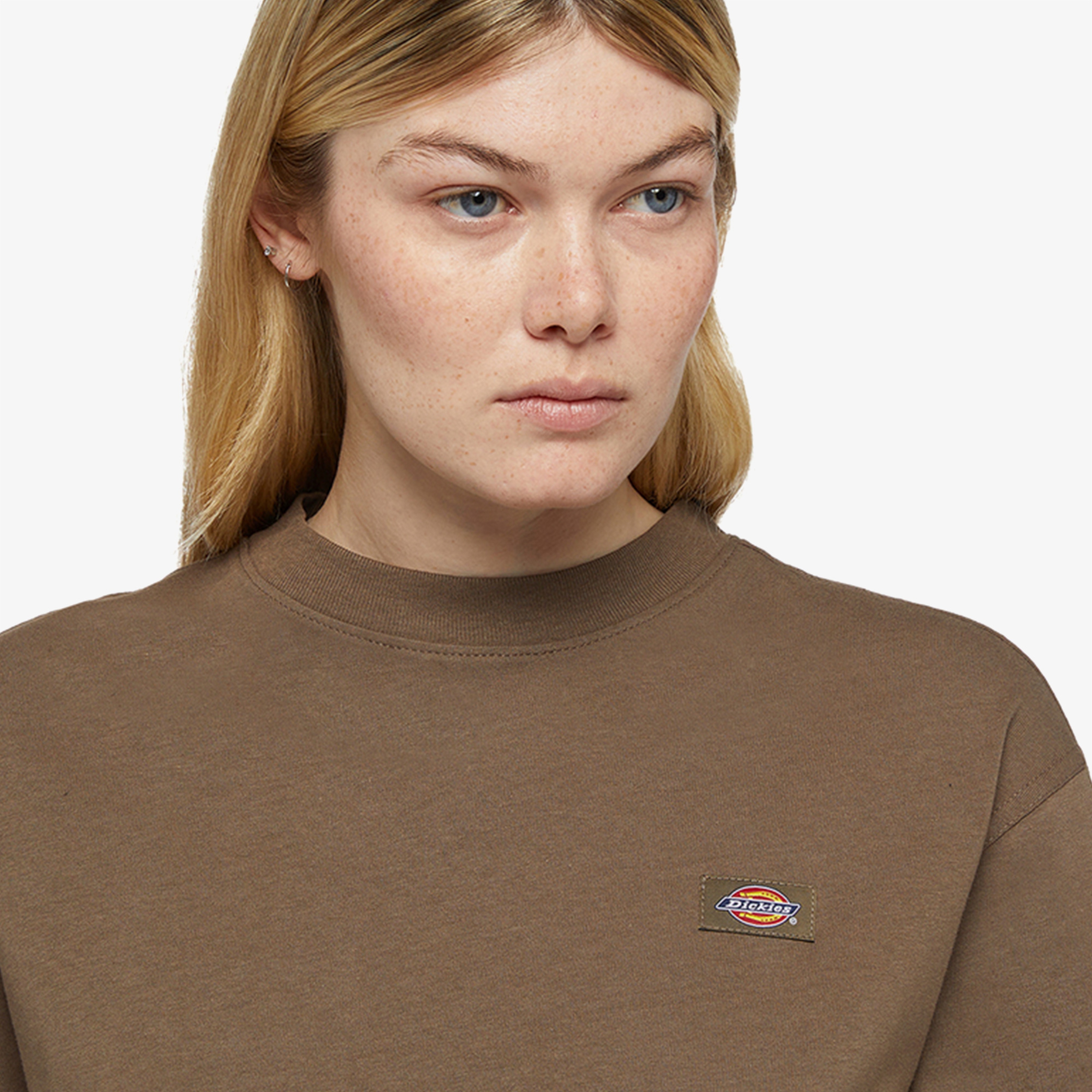 Dickies Oakport Boxy Kadın Kahverengi T-Shirt