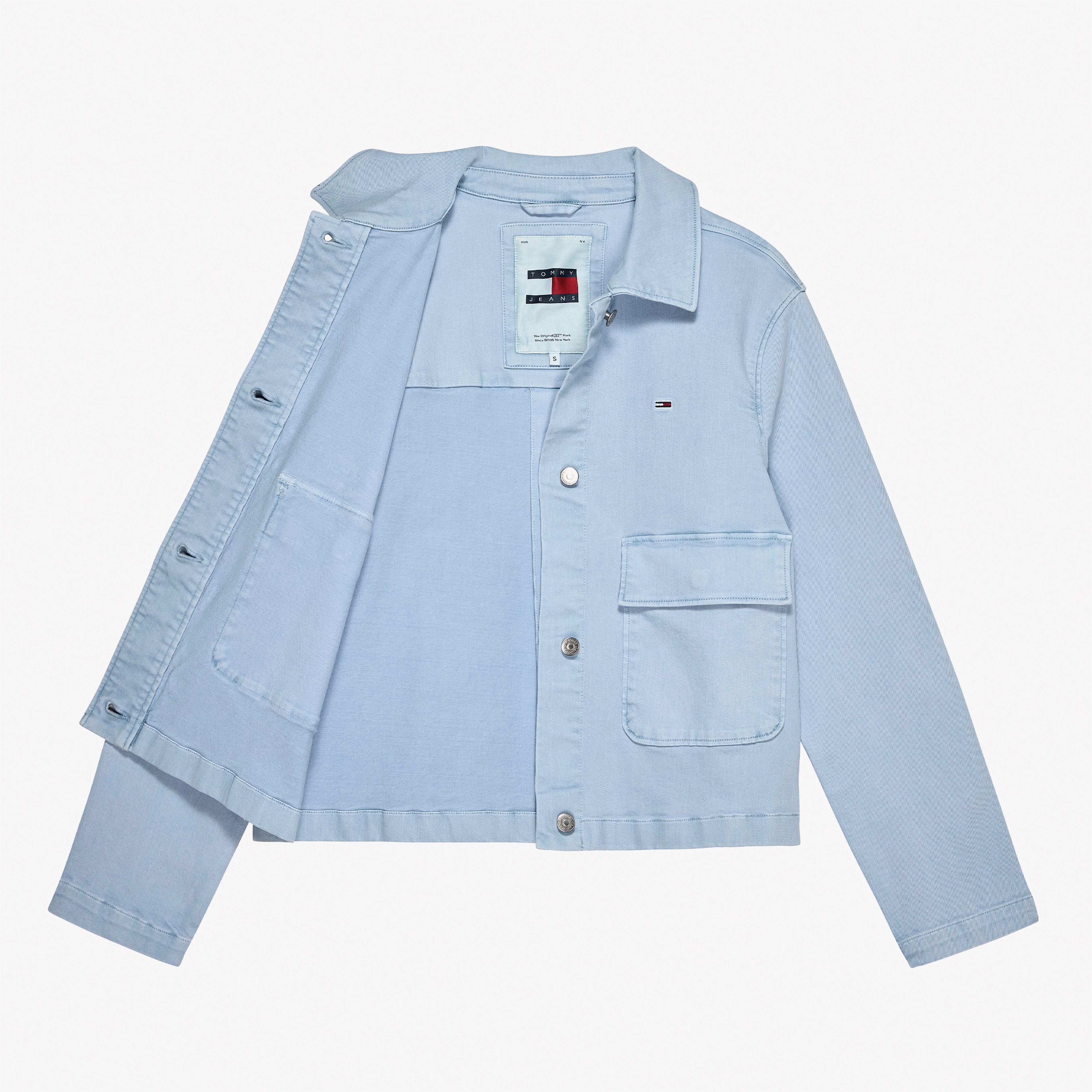 Tommy Jeans Cotton Kadın Mavi Ceket