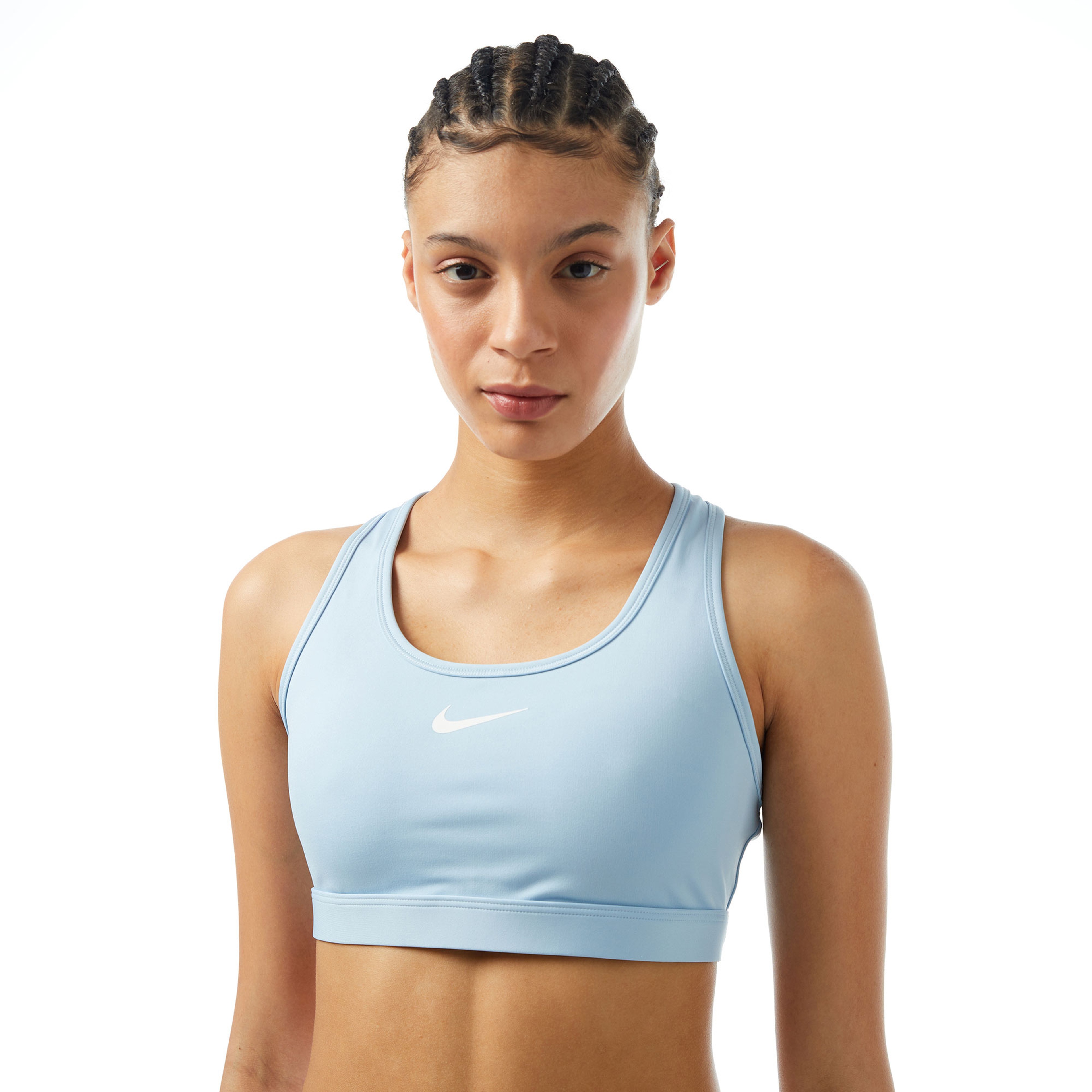 Nike Swoosh Medium Support Kadın Mavi Bra