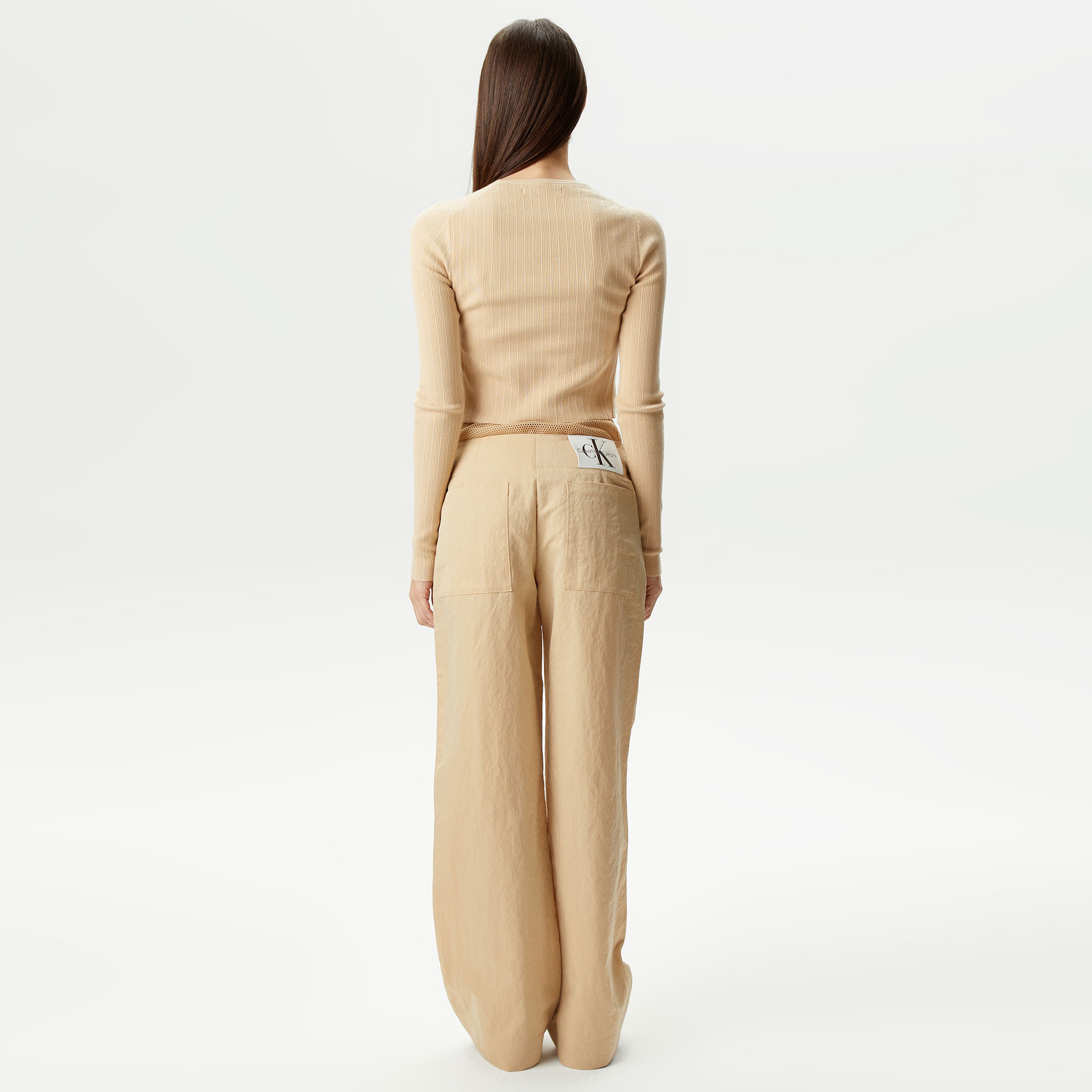 Calvin Klein Jeans Tier One Kadın Bej Pantolon