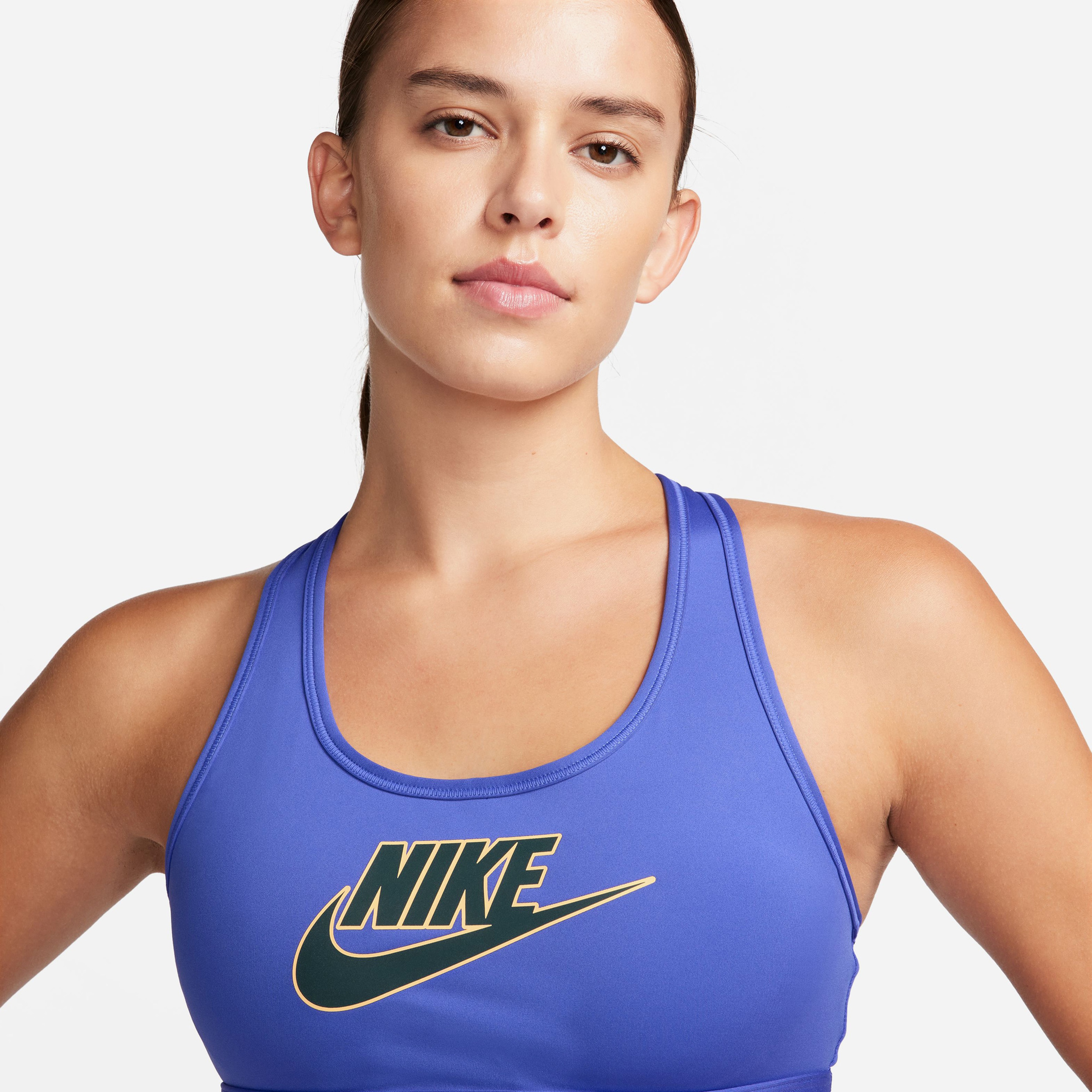 Nike Swoosh Futura Kadın Mavi Bra
