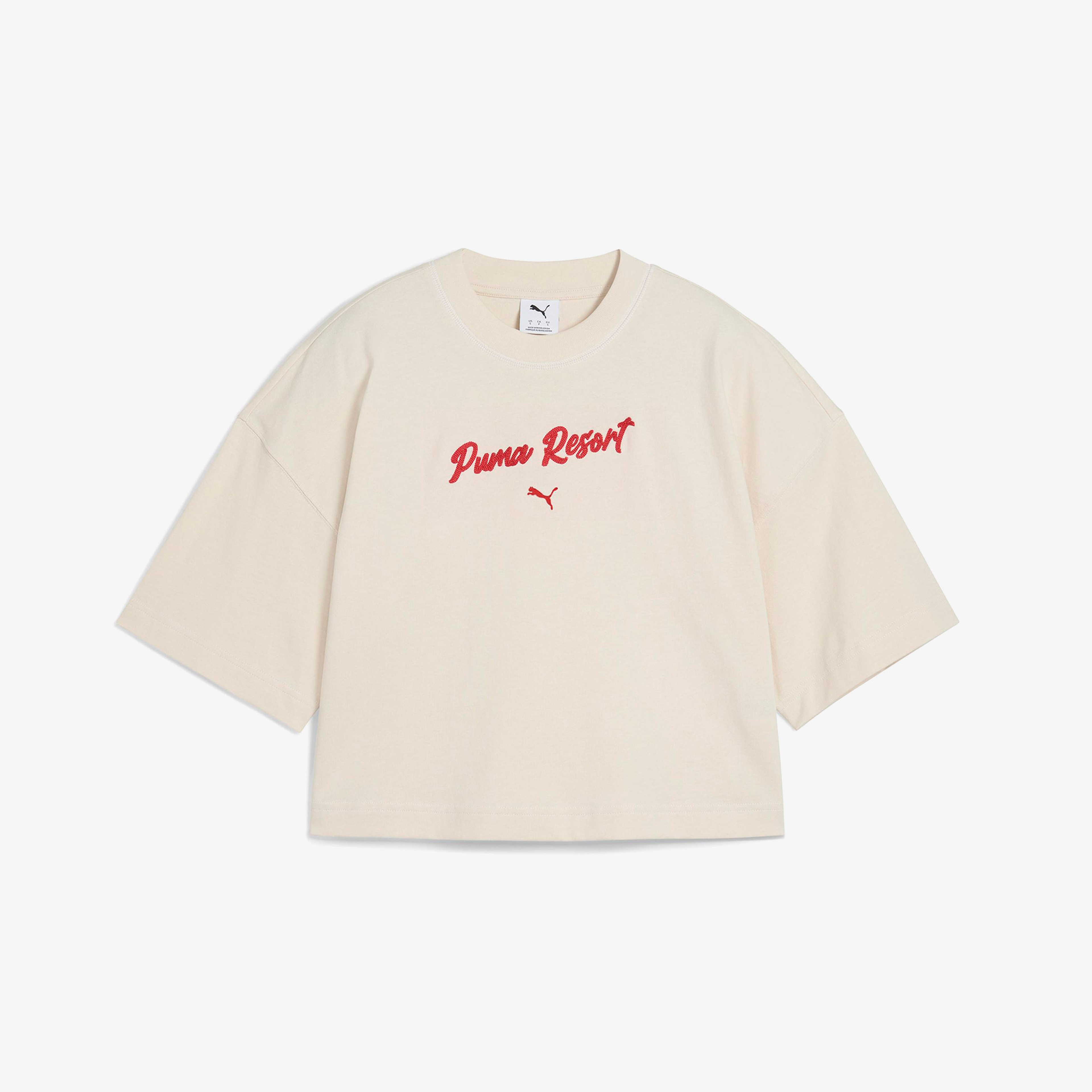 Puma Premium Ess Graphic Kadın Krem T-Shirt