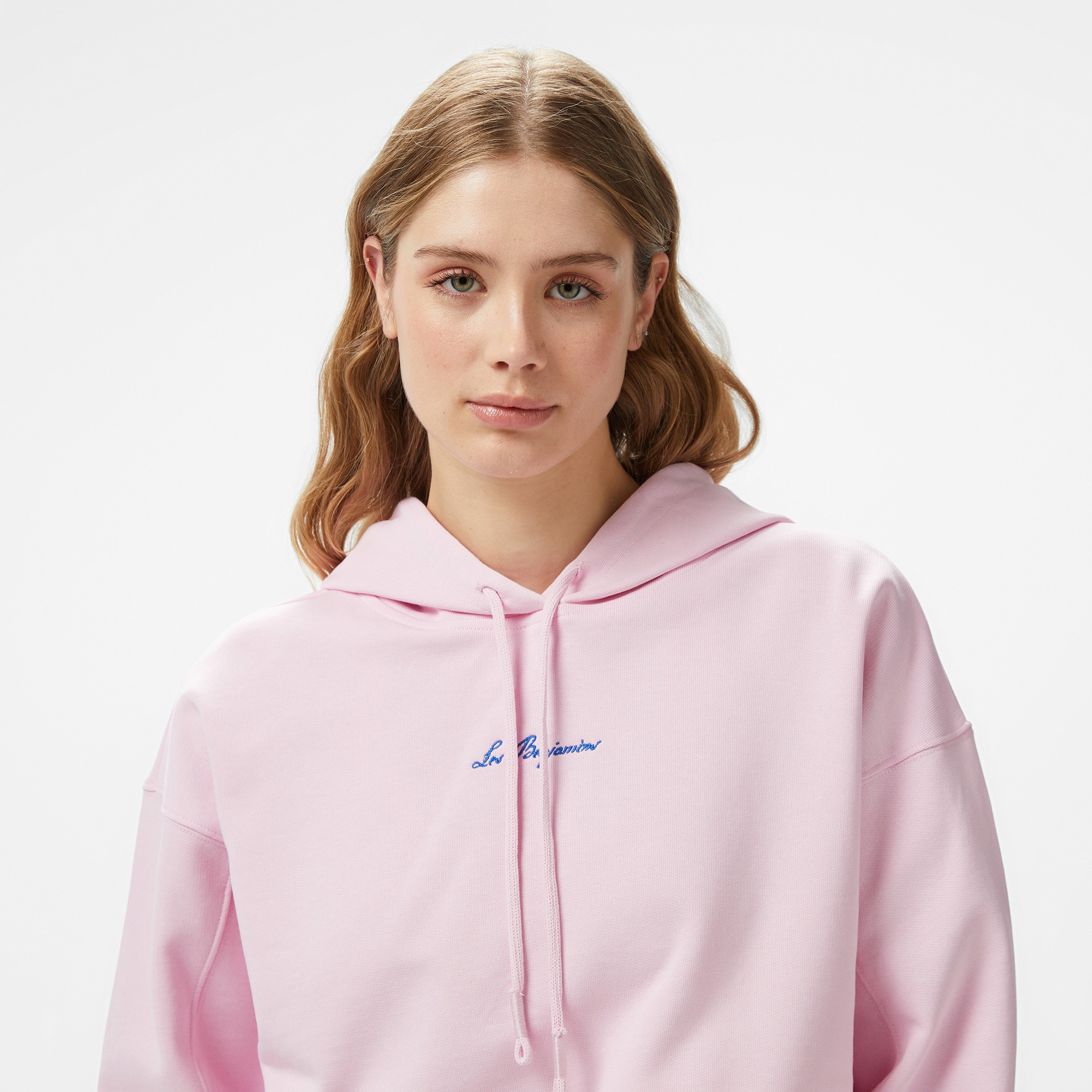 Les Benjamins Essentials Crop 003 Kadın Pembe Sweatshirt