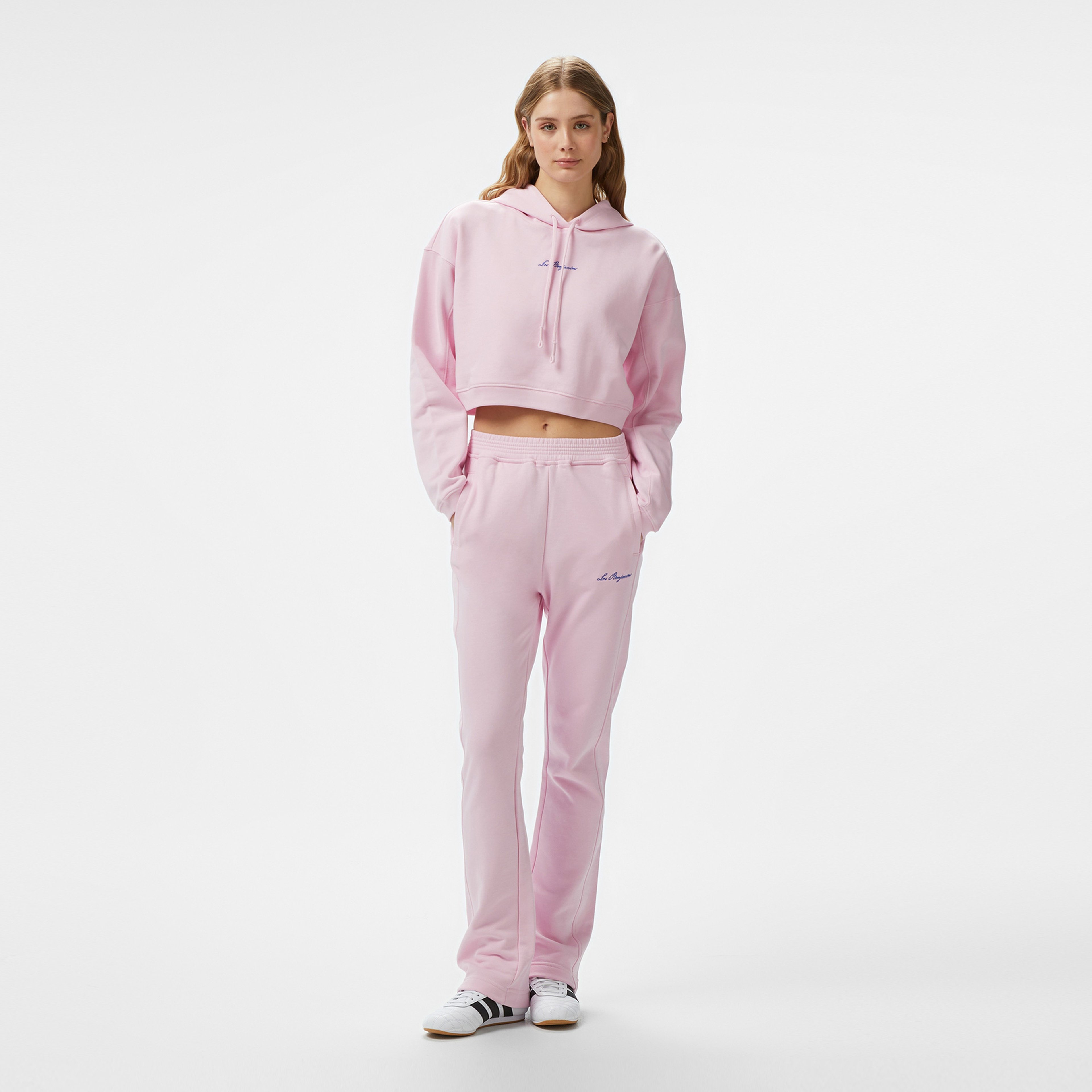 Les Benjamins Essentials Crop 003 Kadın Pembe Sweatshirt
