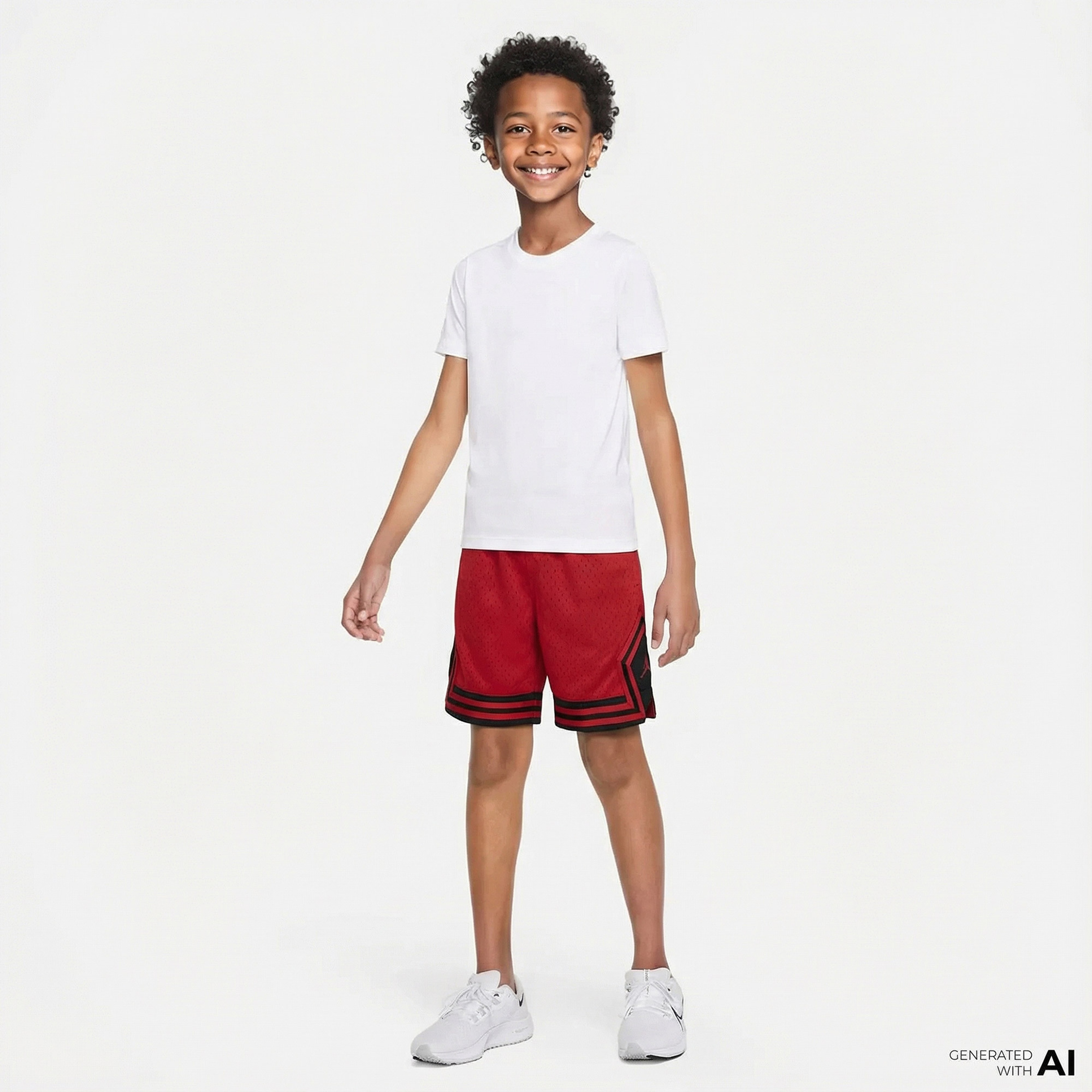 Jordan Dri-Fit Diamond Çocuk Kırmızı Şort